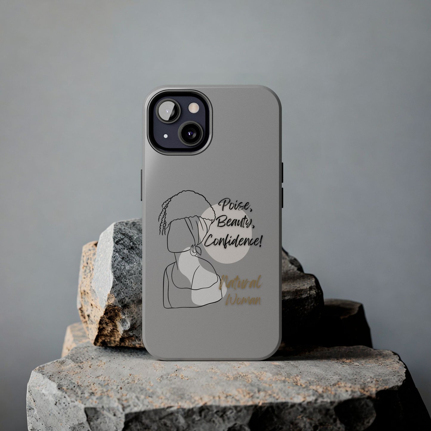 Natural woman Puff (BL)Tough Phone Cases LIGHT GREY