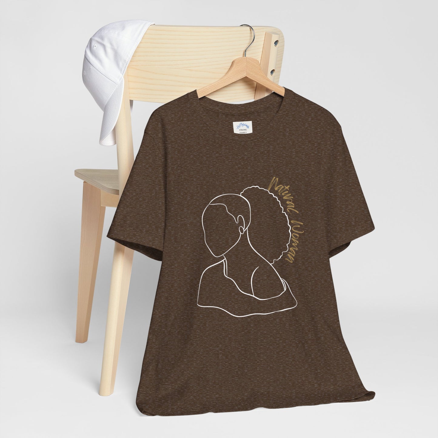 Natural Woman Behind Head Puff (WL) Short Sleeve T-Shirt