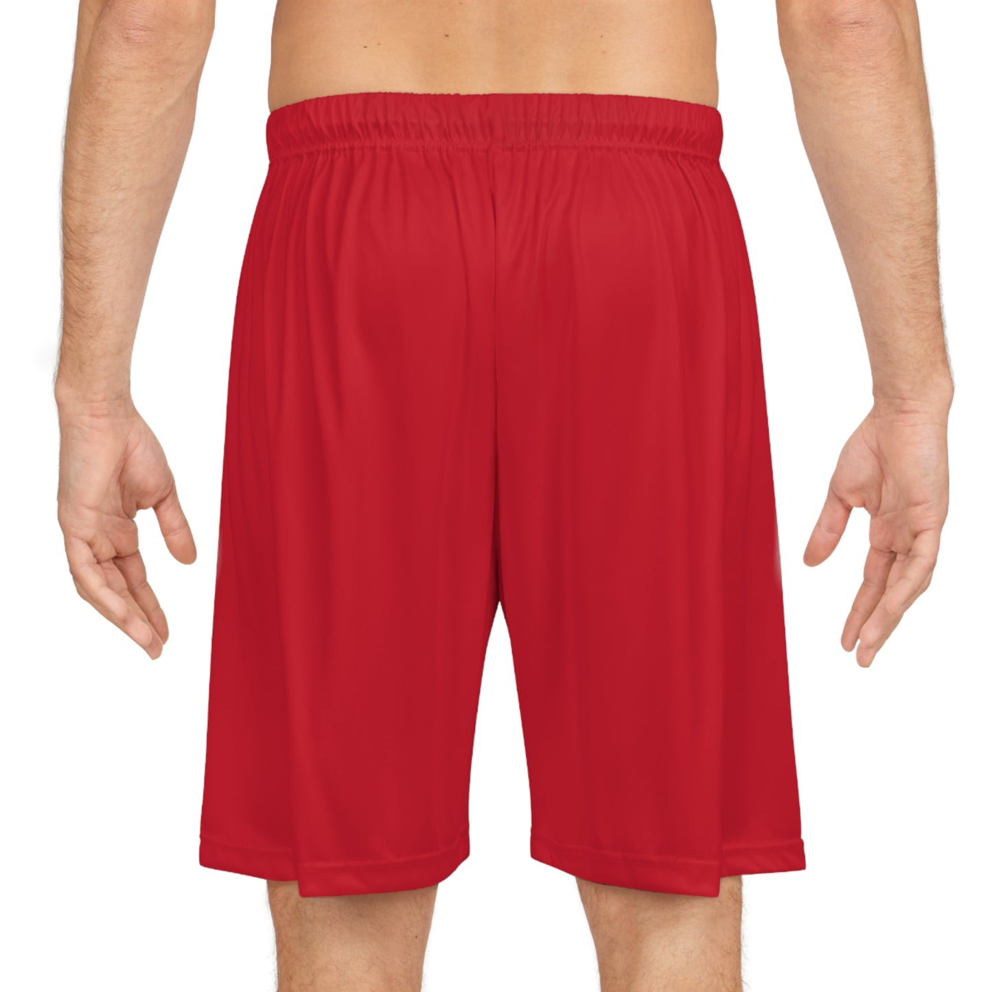 Kingdom Man (Gold) Basketball Shorts DARK RED