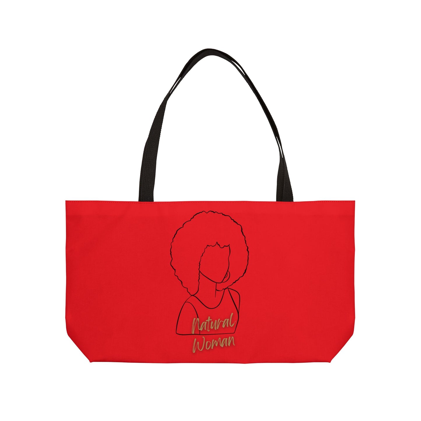Natural Woman Afro (BL) Weekender Tote Bag RED