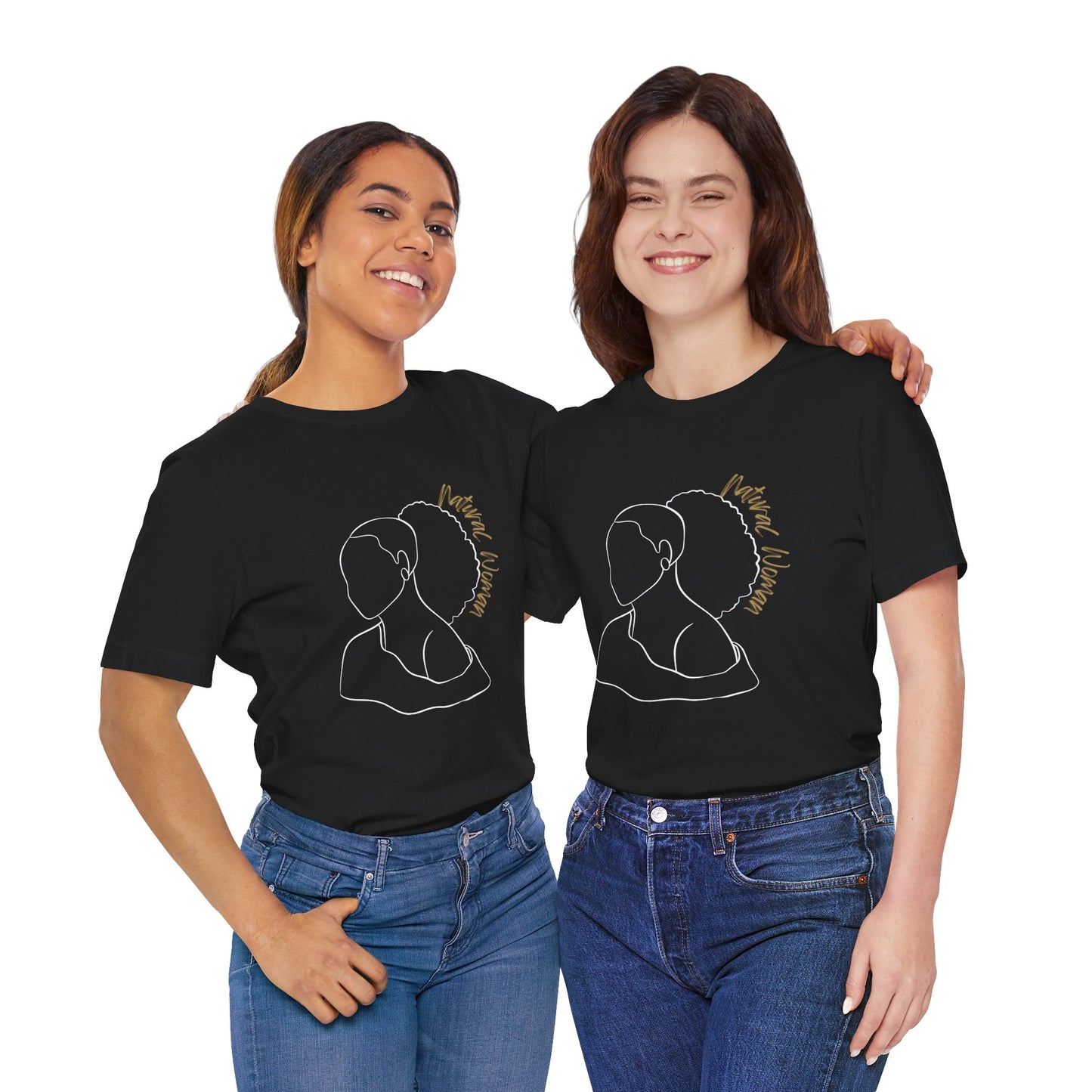 Natural Woman Behind Head Puff (WL) Short Sleeve T-Shirt