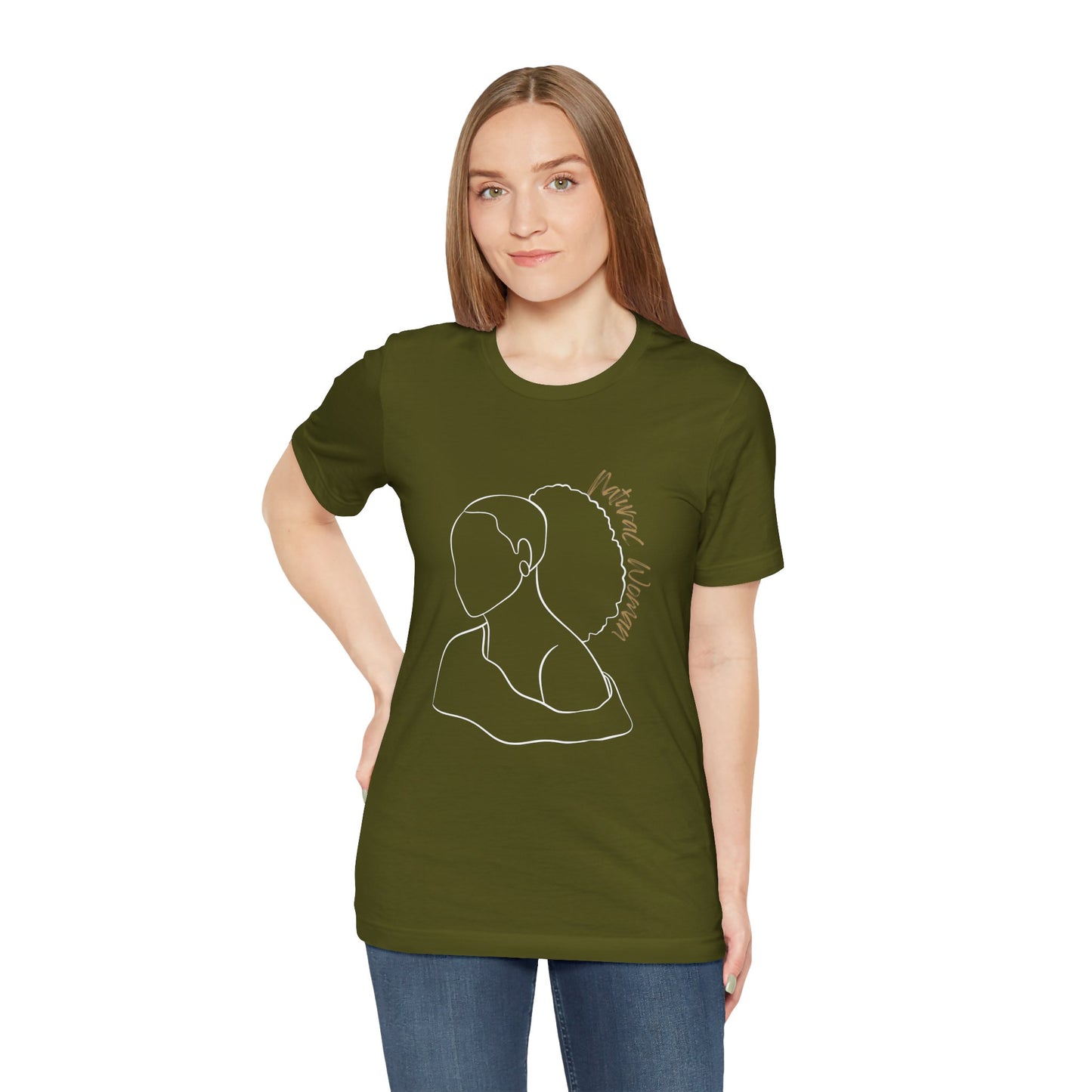 Natural Woman Behind Head Puff (WL) Short Sleeve T-Shirt