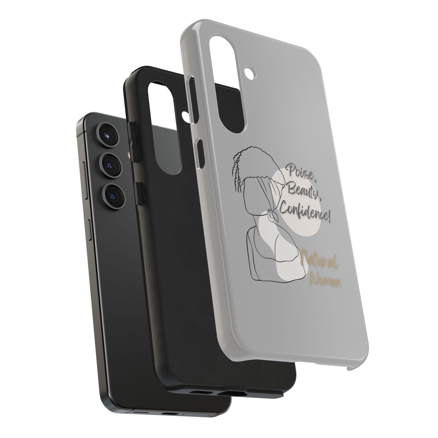 Natural woman Puff (BL)Tough Phone Cases LIGHT GREY