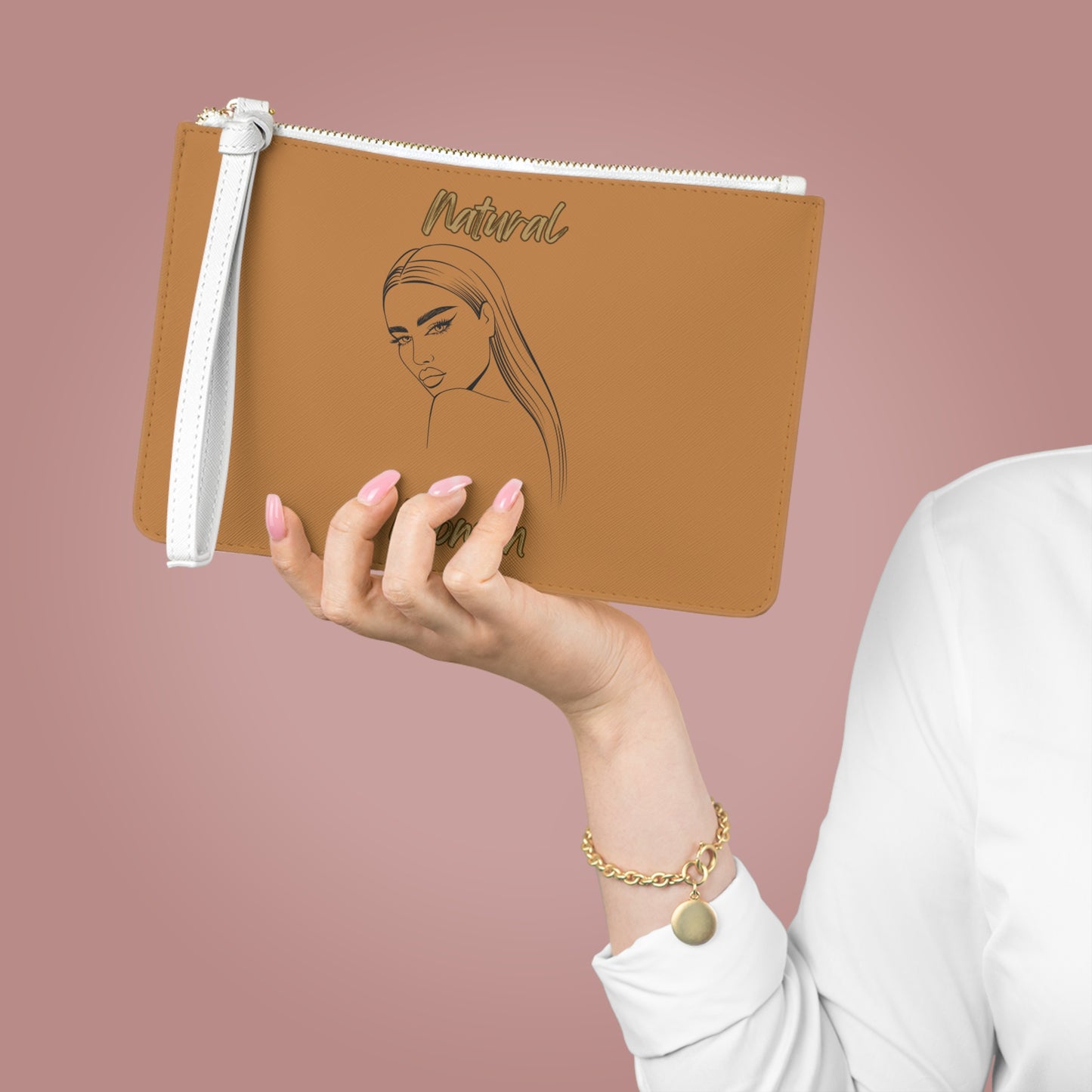Natural Woman The Stare (BL) Clutch Bag LIGHT BROWN