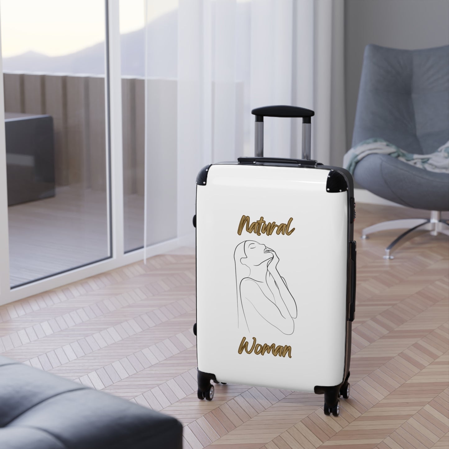 Natural Woman Thank You (BL) Suitcase WHITE