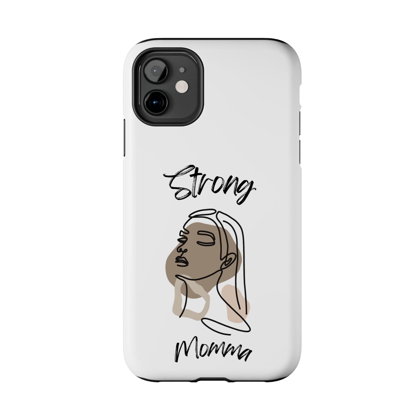 STRONG MOMMA Samsung Galaxy Tough Phone Cases (BL) White