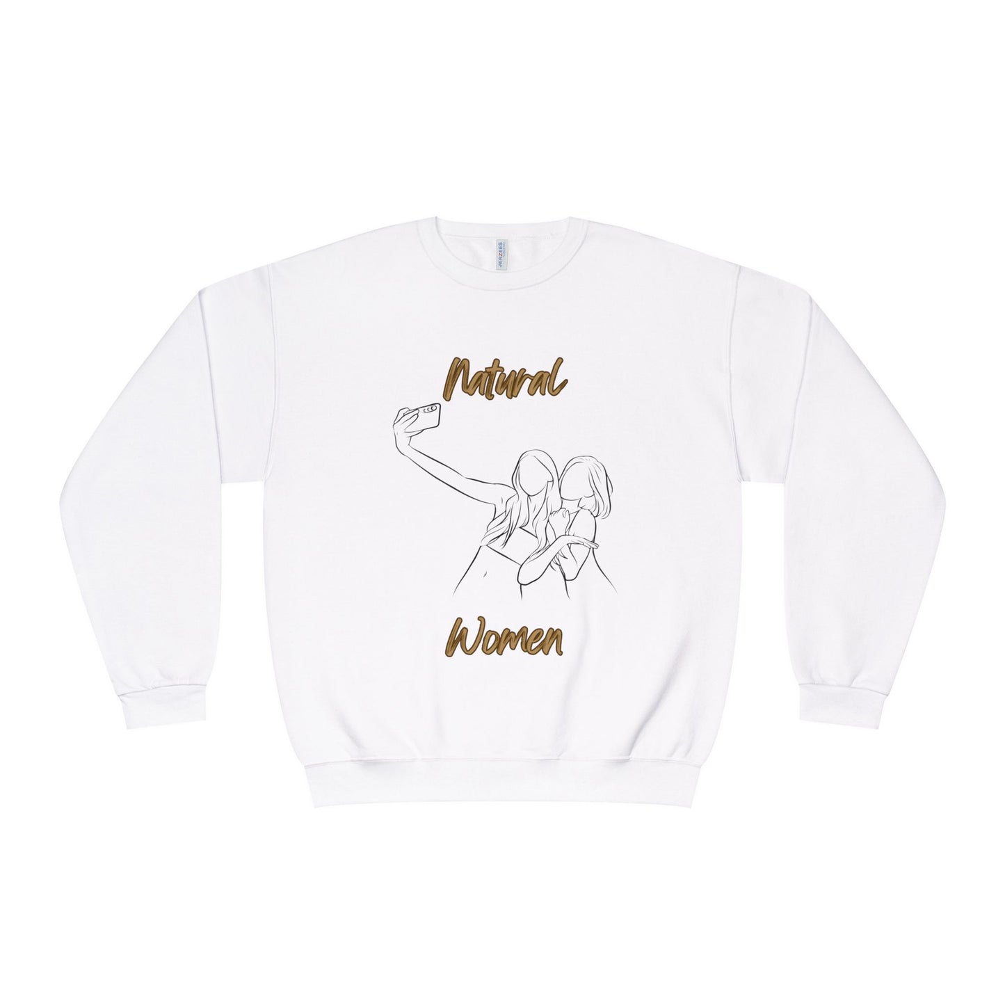Natural Women Friends Selfie (BL) Crewneck Sweatshirt