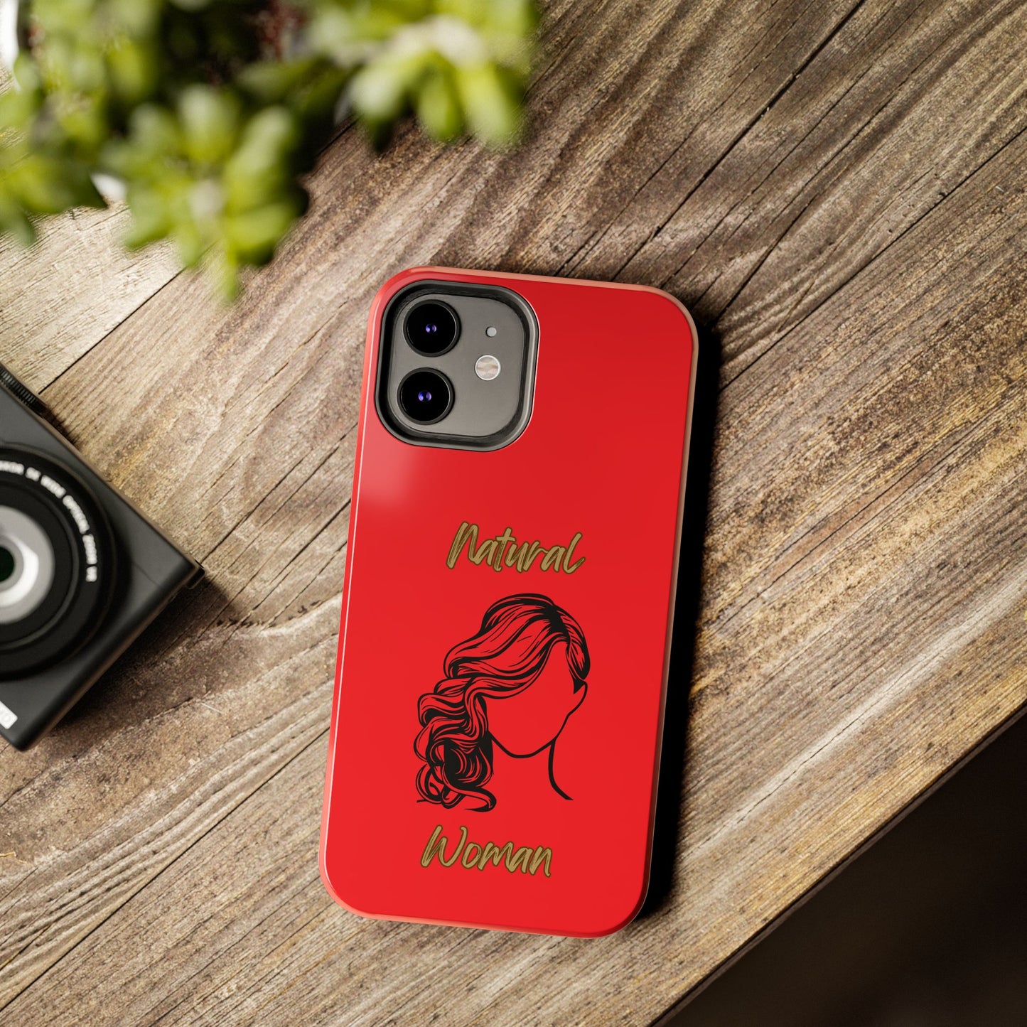 Natural Woman Long Curl (BL)Tough Phone Cases RED