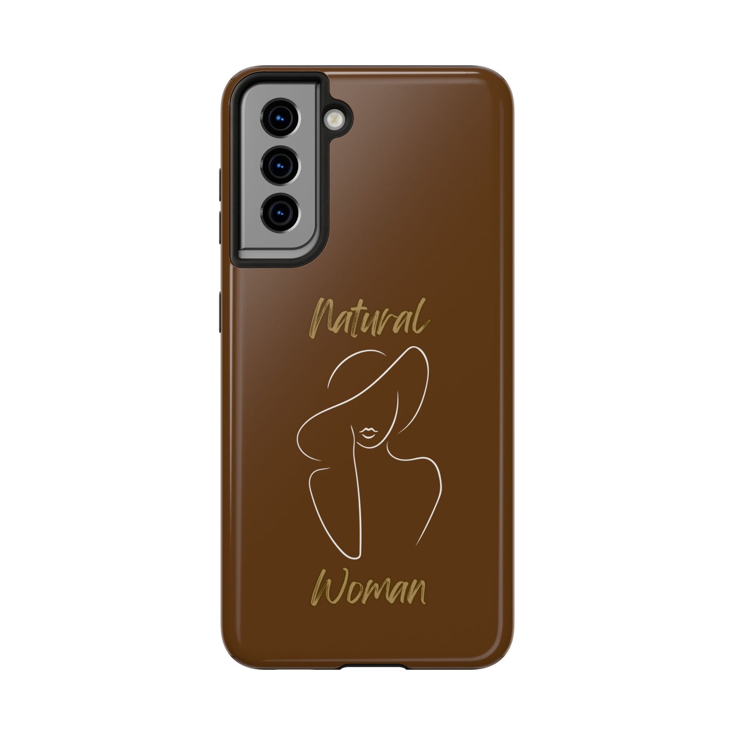 Natural Woman Sun Hat (WL) Tough Phone Cases BROWN