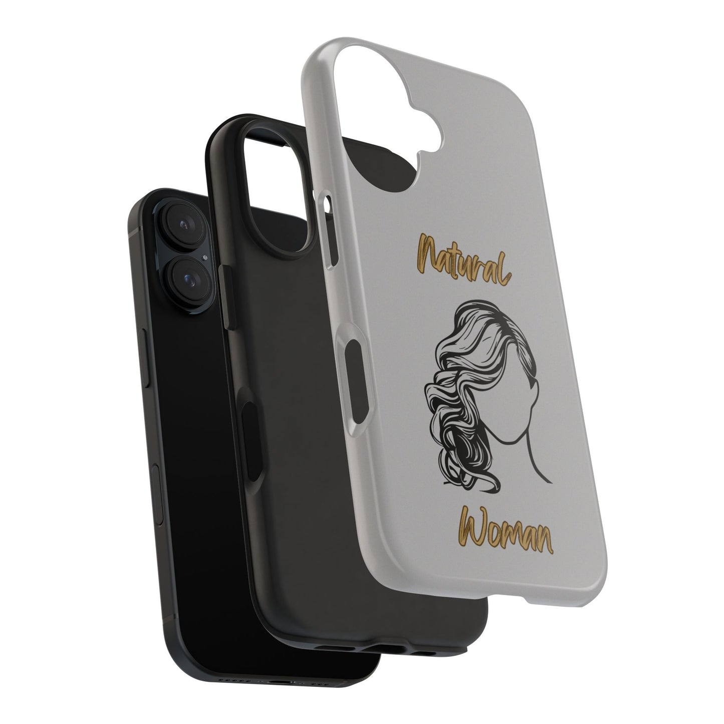 Natural Woman Long Curl (BL)Tough Phone Cases LIGHT GREY
