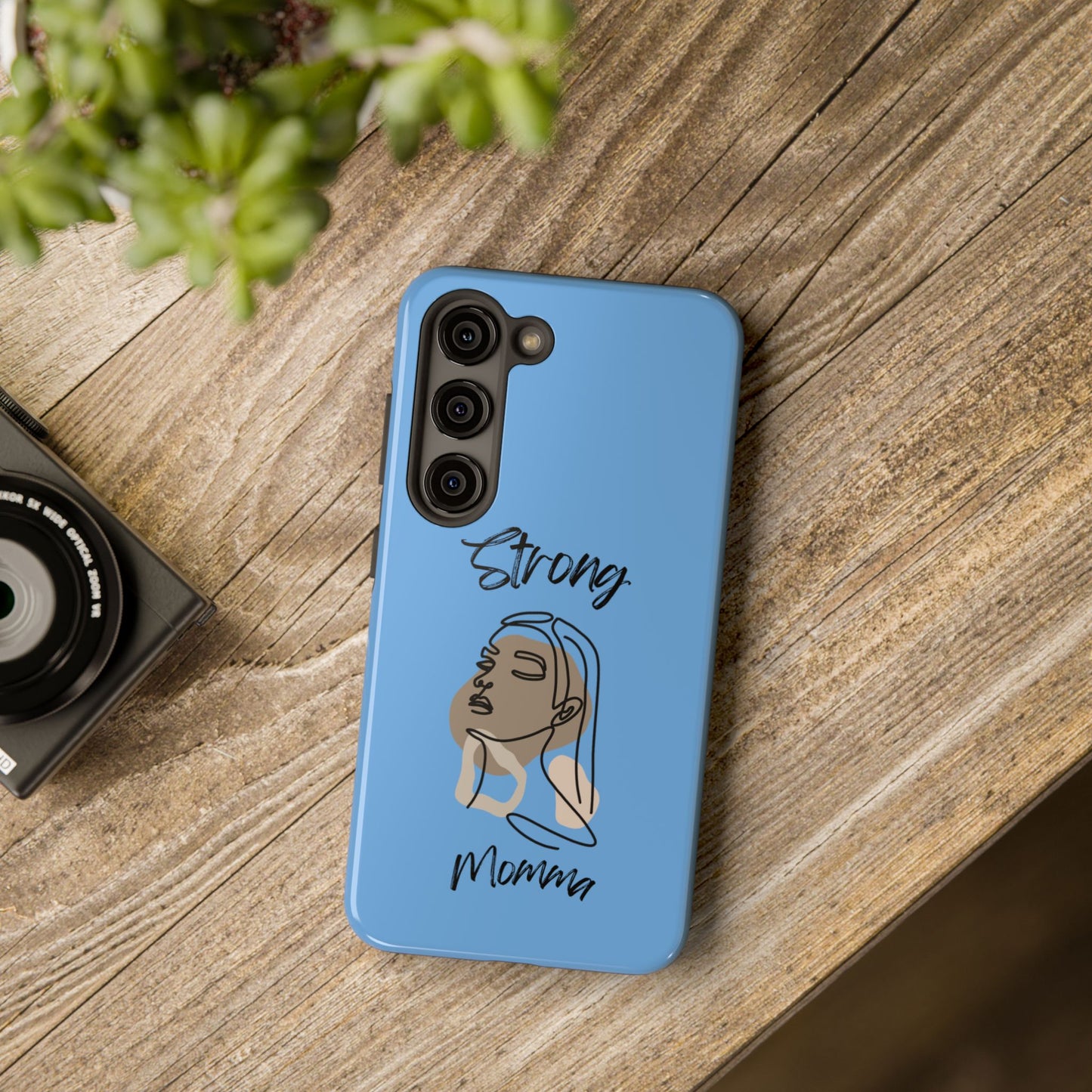 STRONG MOMMA Samsung Galaxy Tough Phone Cases (BL) Light Blue
