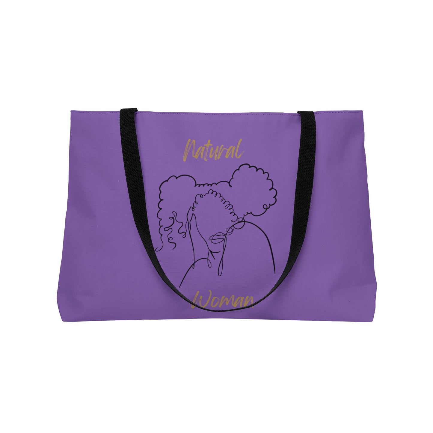Natural Woman Twin Puffs (BL) Weekender Tote Bag LIGHT PURPLE