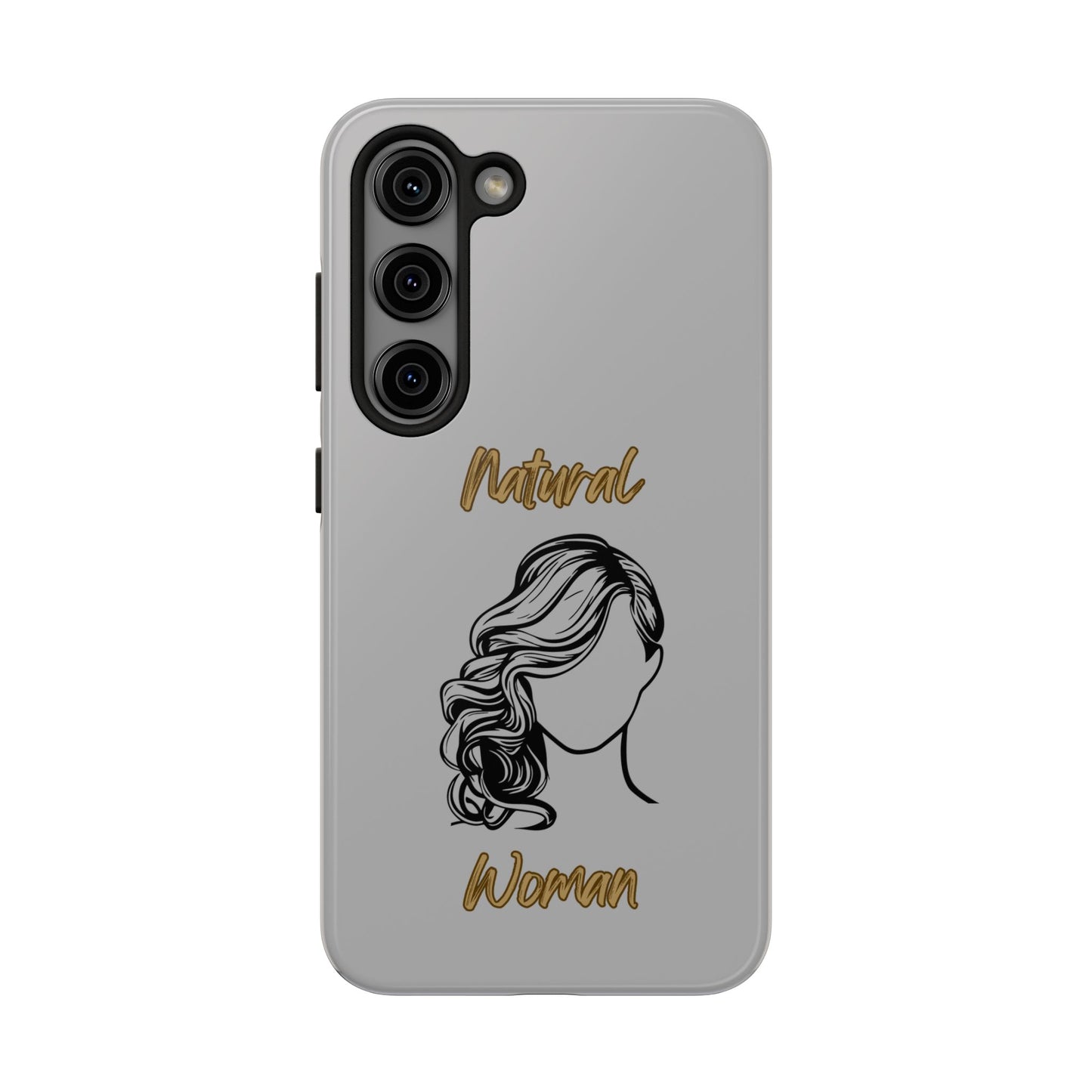 Natural Woman Long Curl (BL)Tough Phone Cases LIGHT GREY