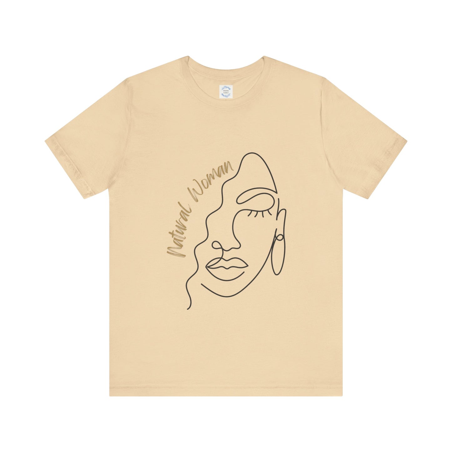 Natural Woman Half Face (BL) Short Sleeve T-Shirt