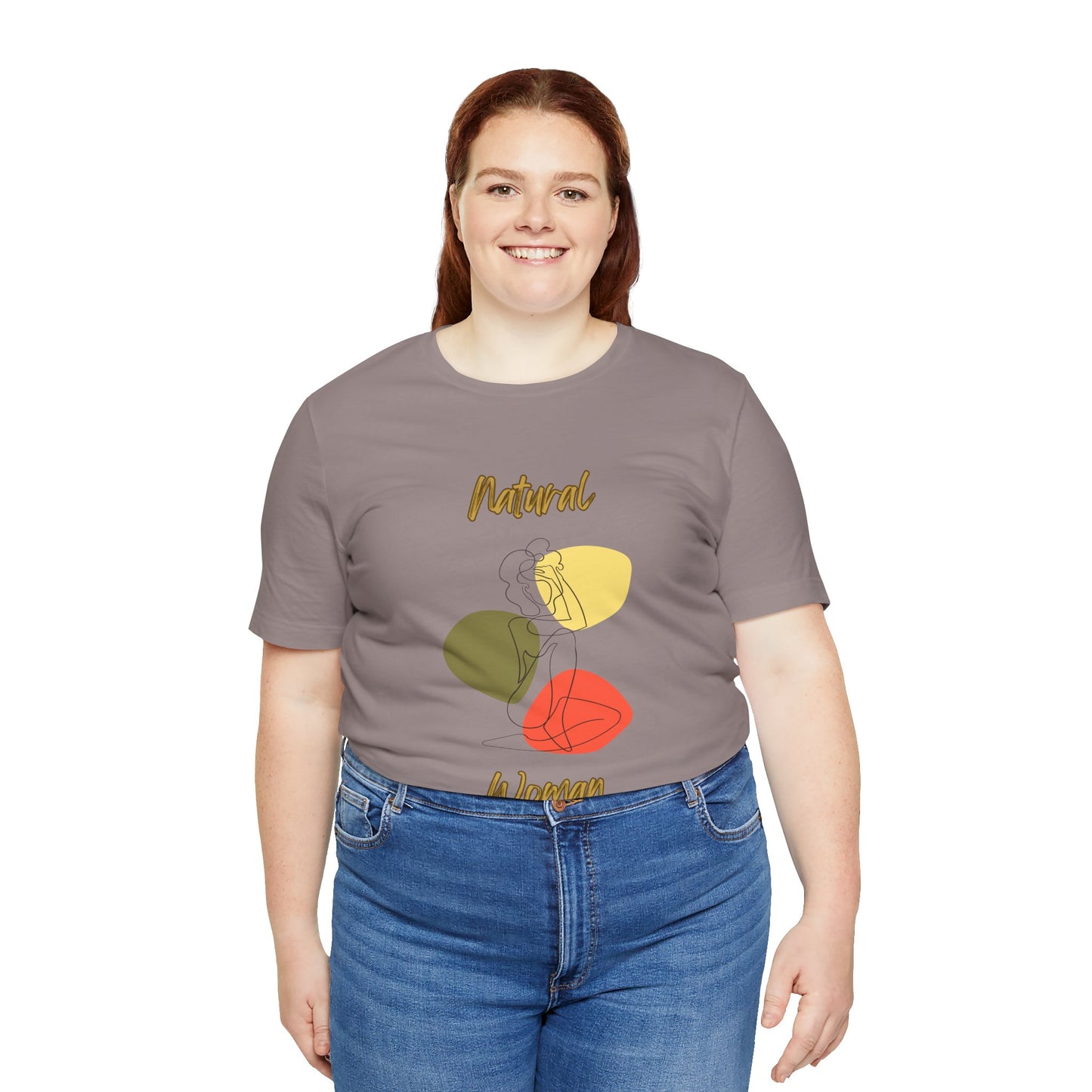 Natural Woman Colorful Pose (BL) Short Sleeve T-Shirt