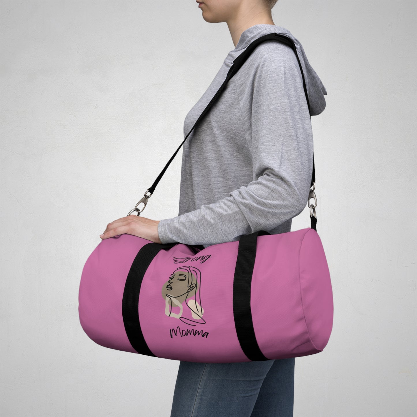 Strong Momma (BL) Duffel Bag LIGHT PINK