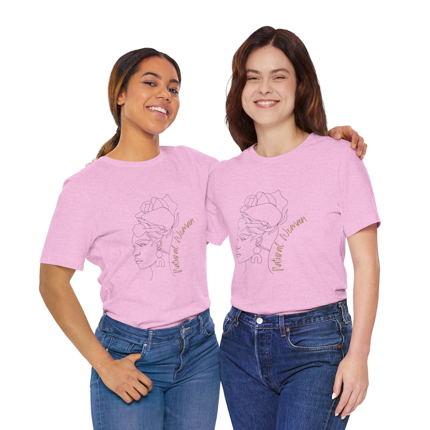 Natural Woman Flower Wrap (BL) Short Sleeve T-Shirt