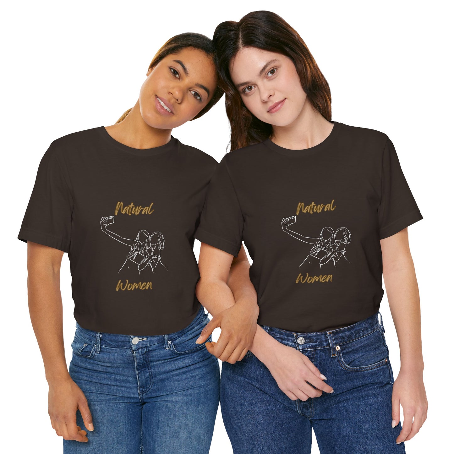 Natural Women Friends Selfie (WL) Short Sleeve T-Shirt