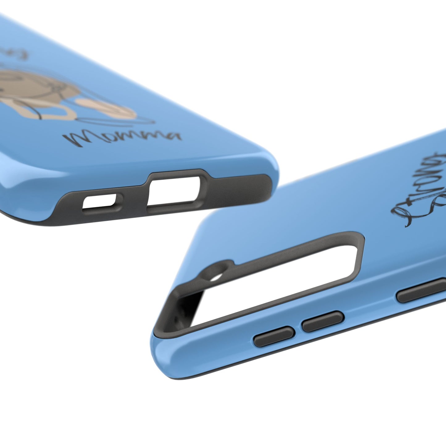 STRONG MOMMA Samsung Galaxy Tough Phone Cases (BL) Light Blue