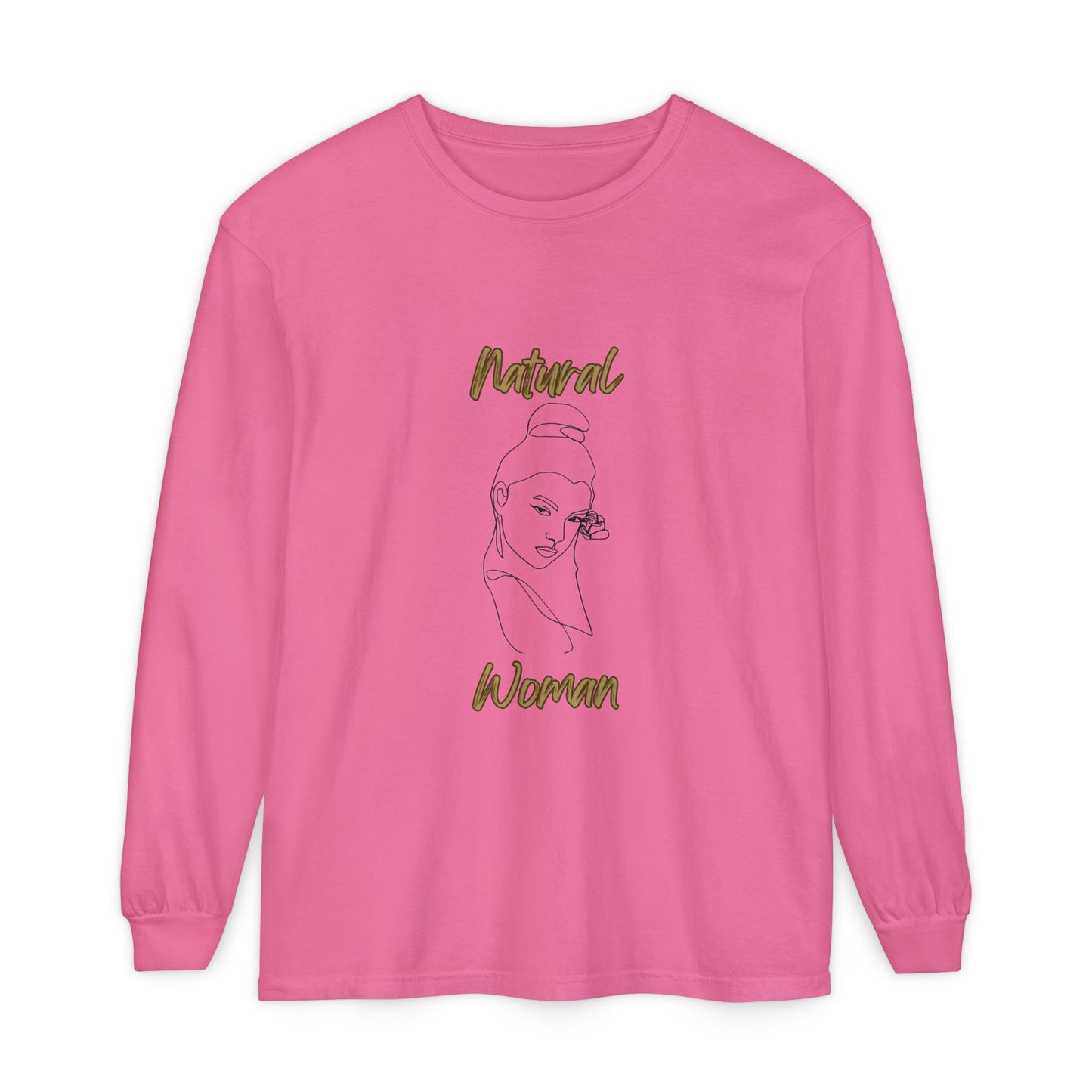 Natural Woman Sassy Bun (BL) Long Sleeve T-Shirt