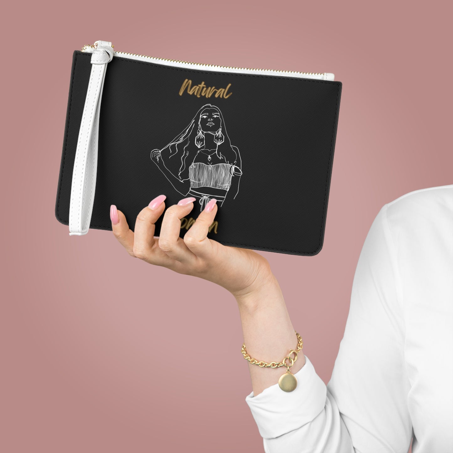 Natural Woman Thinking (WL) Clutch Bag BLACK