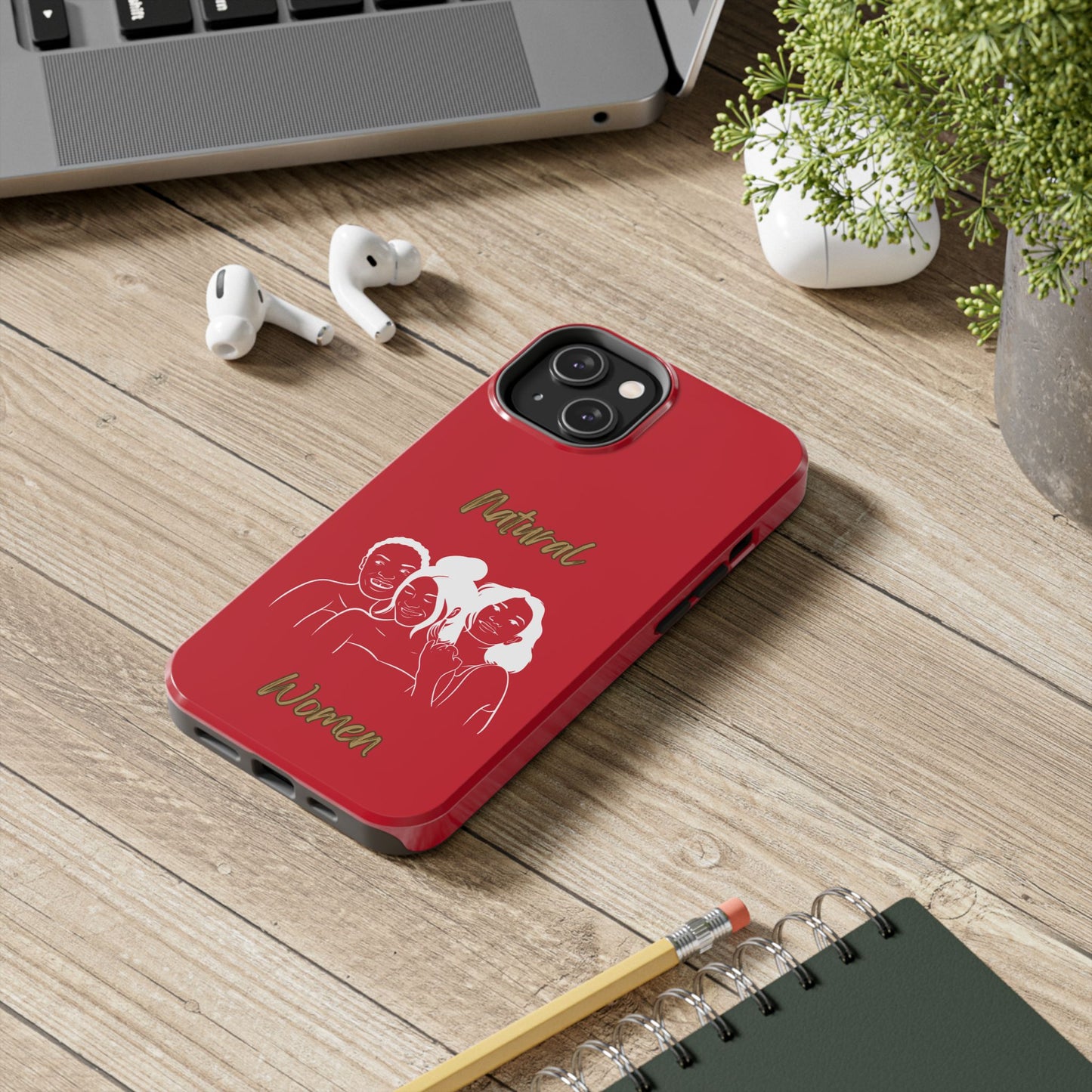 Natural Women Laughing Friends (WL)Tough Phone Cases DARK RED
