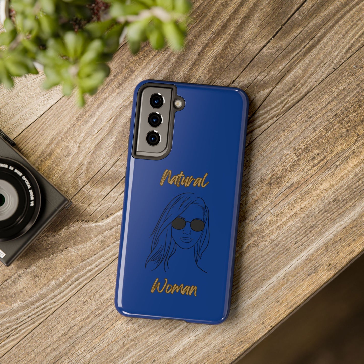 Natural Woman Shades (BL)Tough Phone Cases DARK BLUE