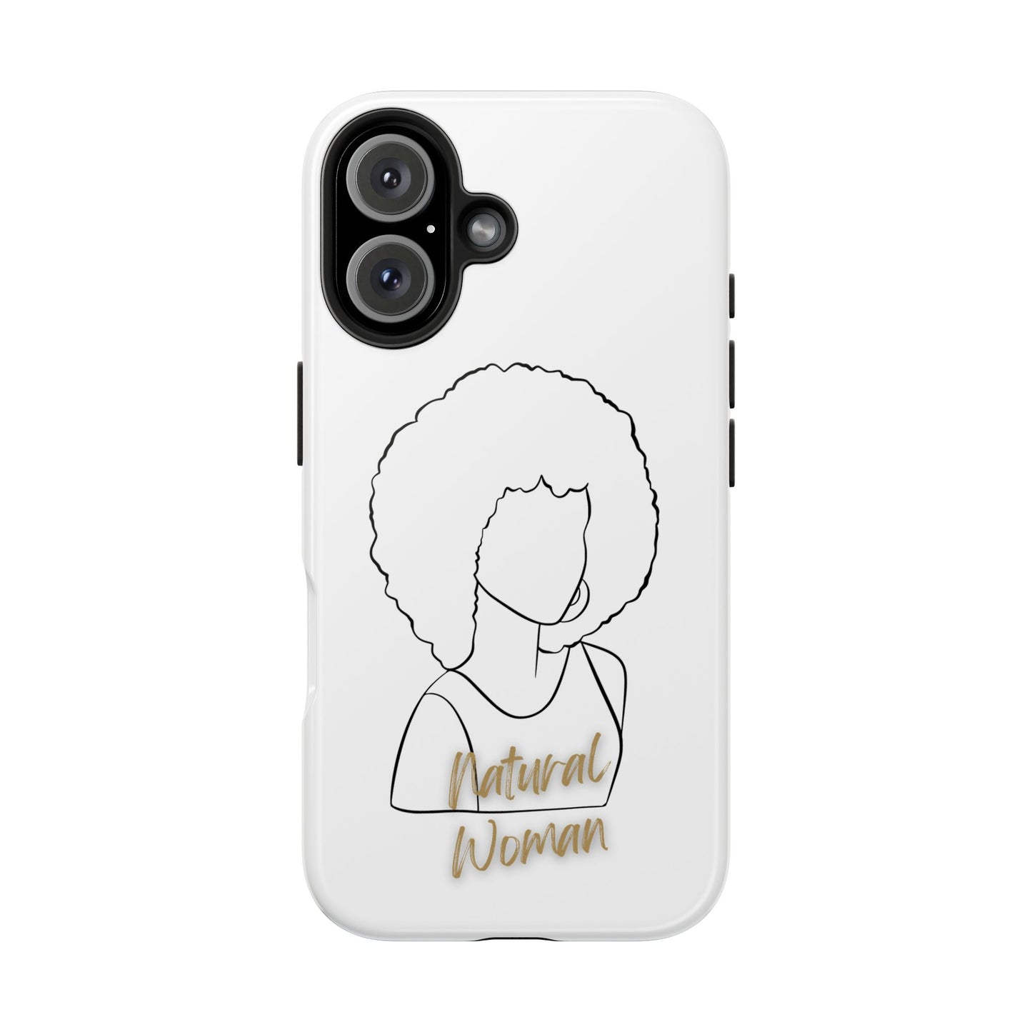 Natural Woman Afro (BL) Tough Phone Case WHITE