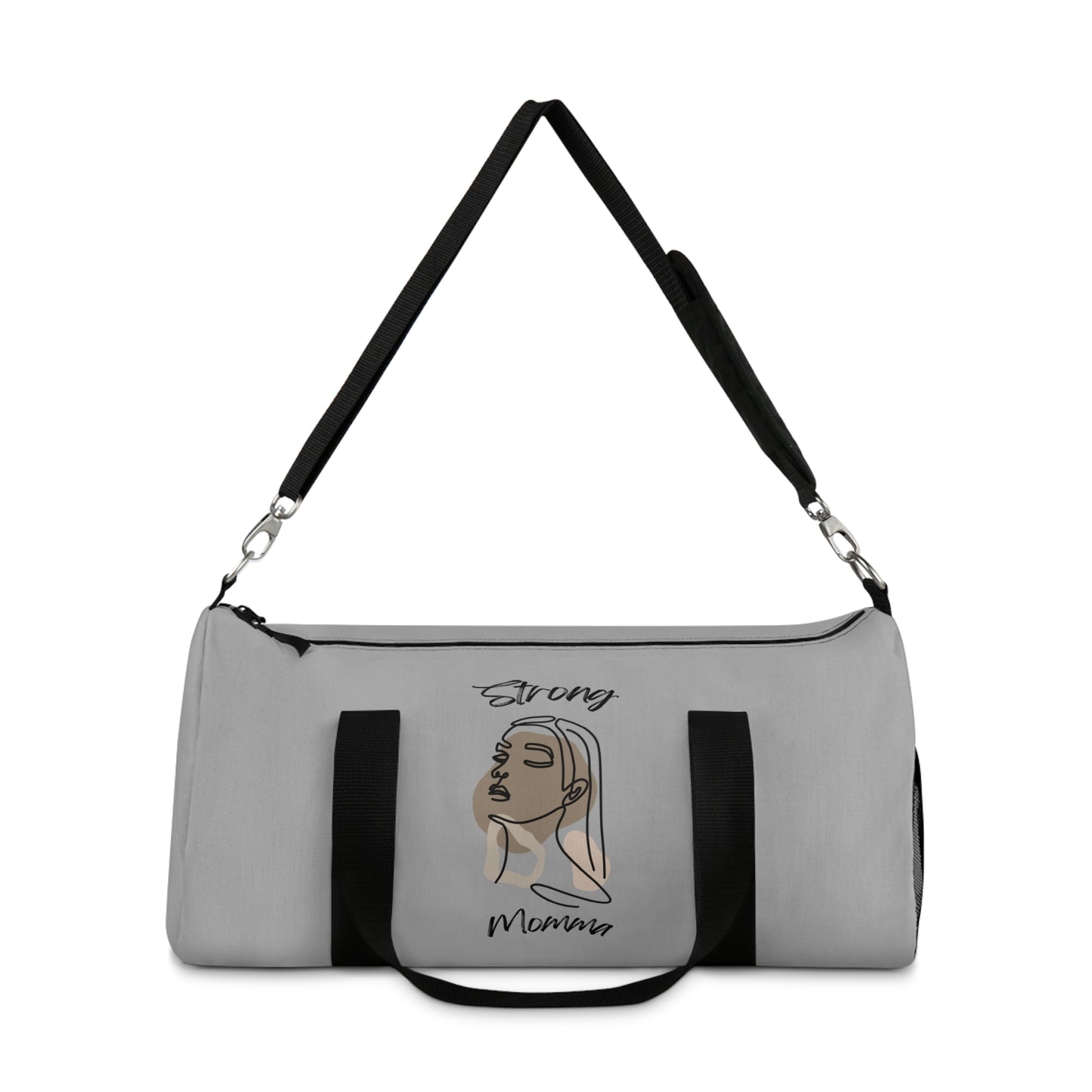 Strong Momma (BL) Duffel Bag LIGHT GREY