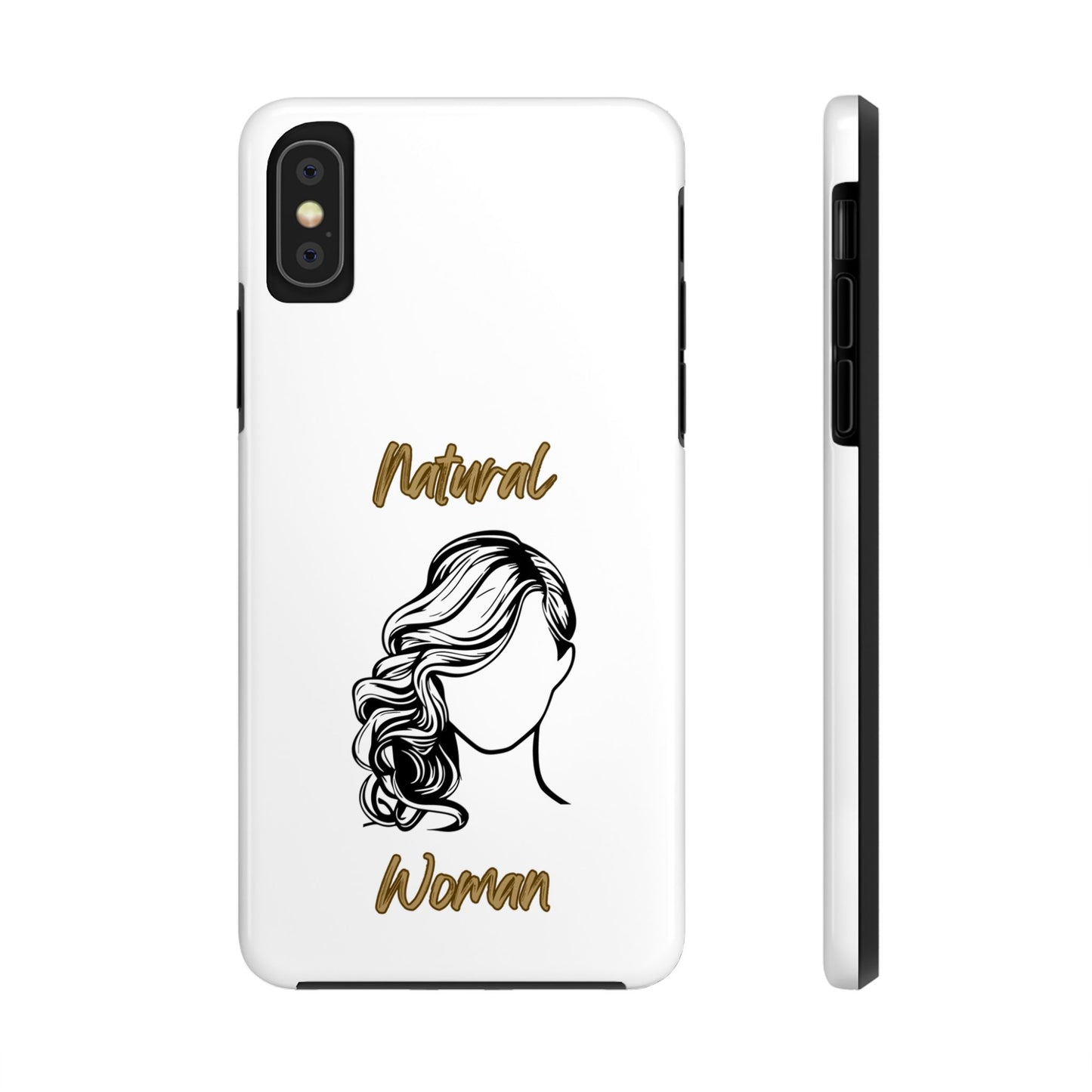 Natural Woman Long Curl (BL)Tough Phone Cases WHITE