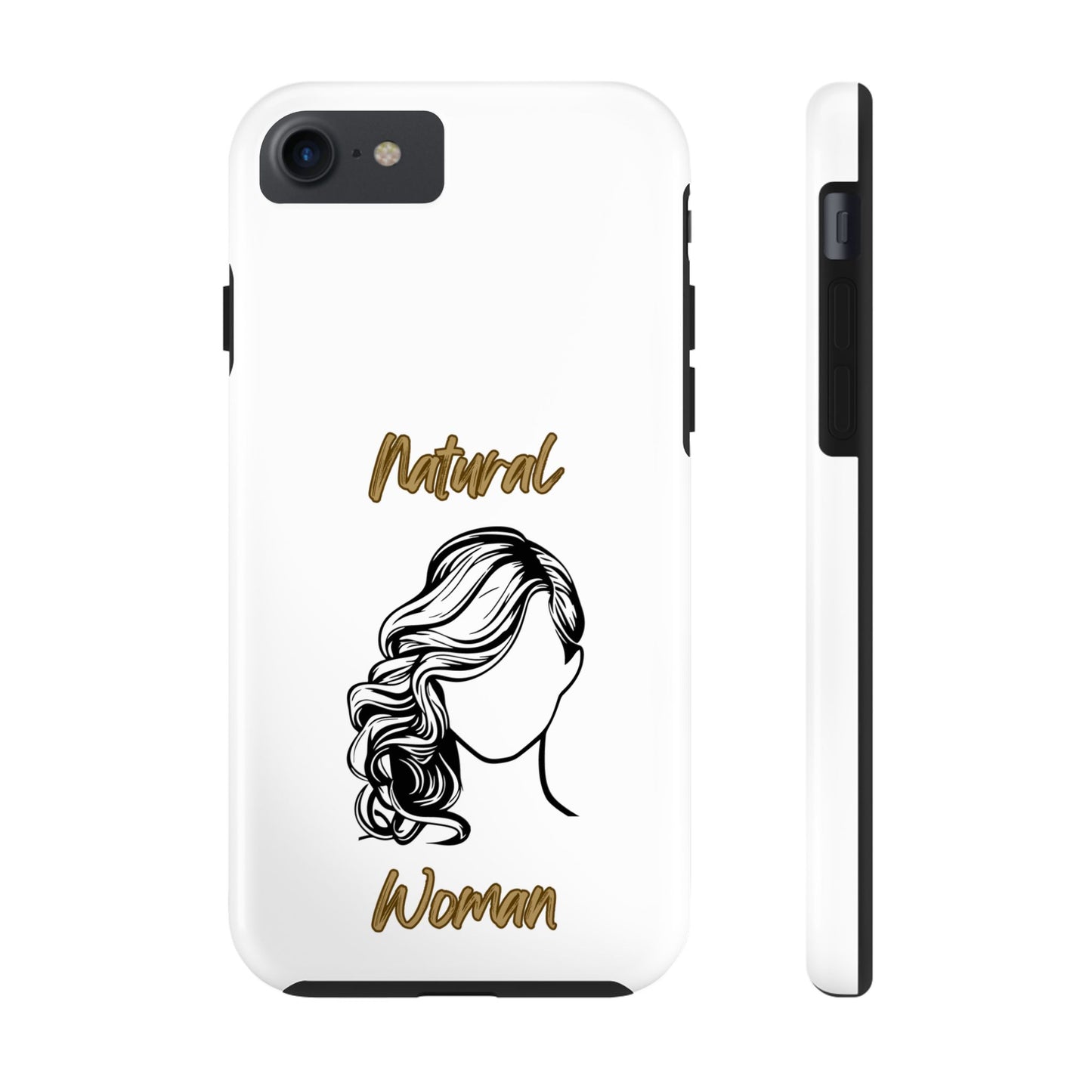 Natural Woman Long Curl (BL)Tough Phone Cases WHITE