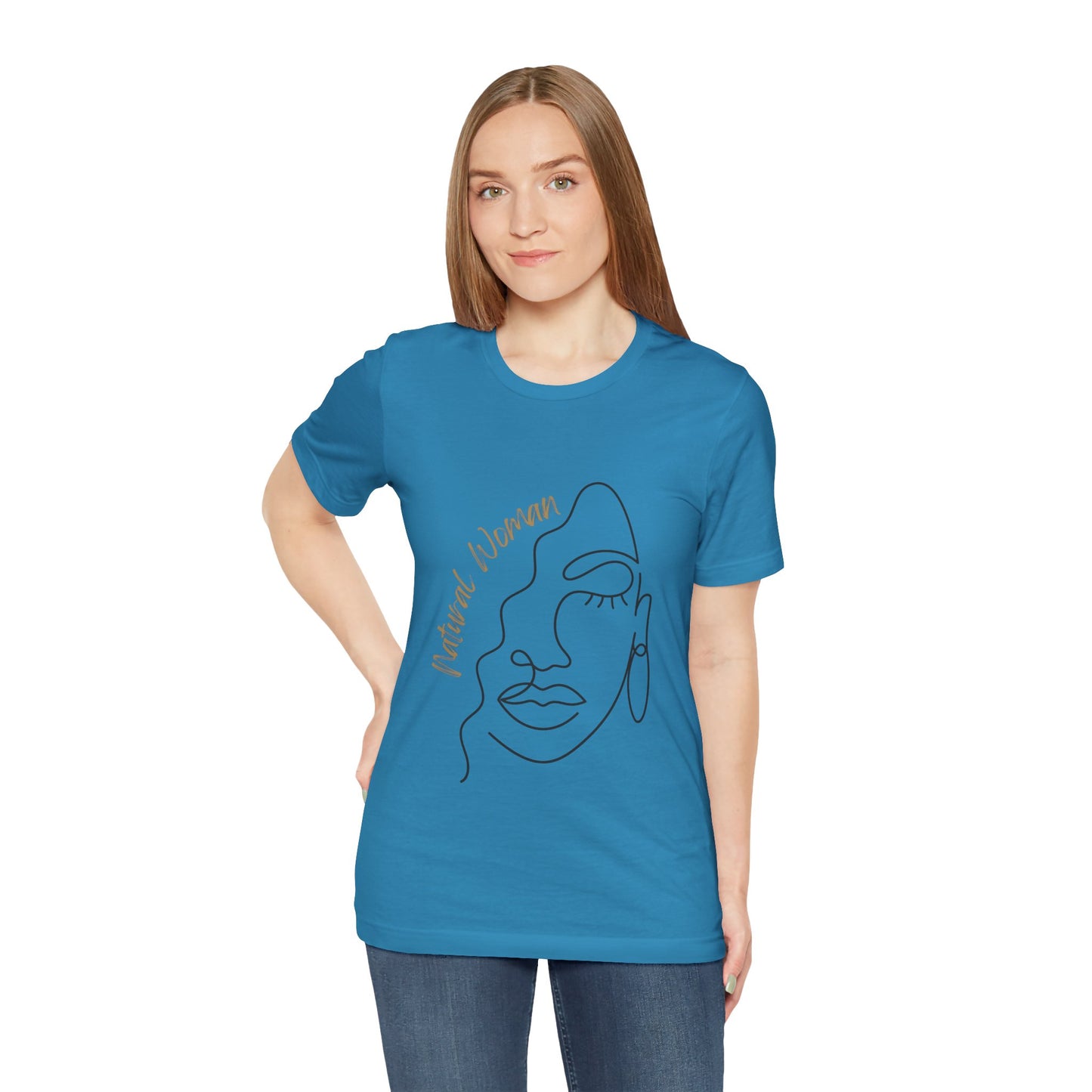 Natural Woman Half Face (BL) Short Sleeve T-Shirt