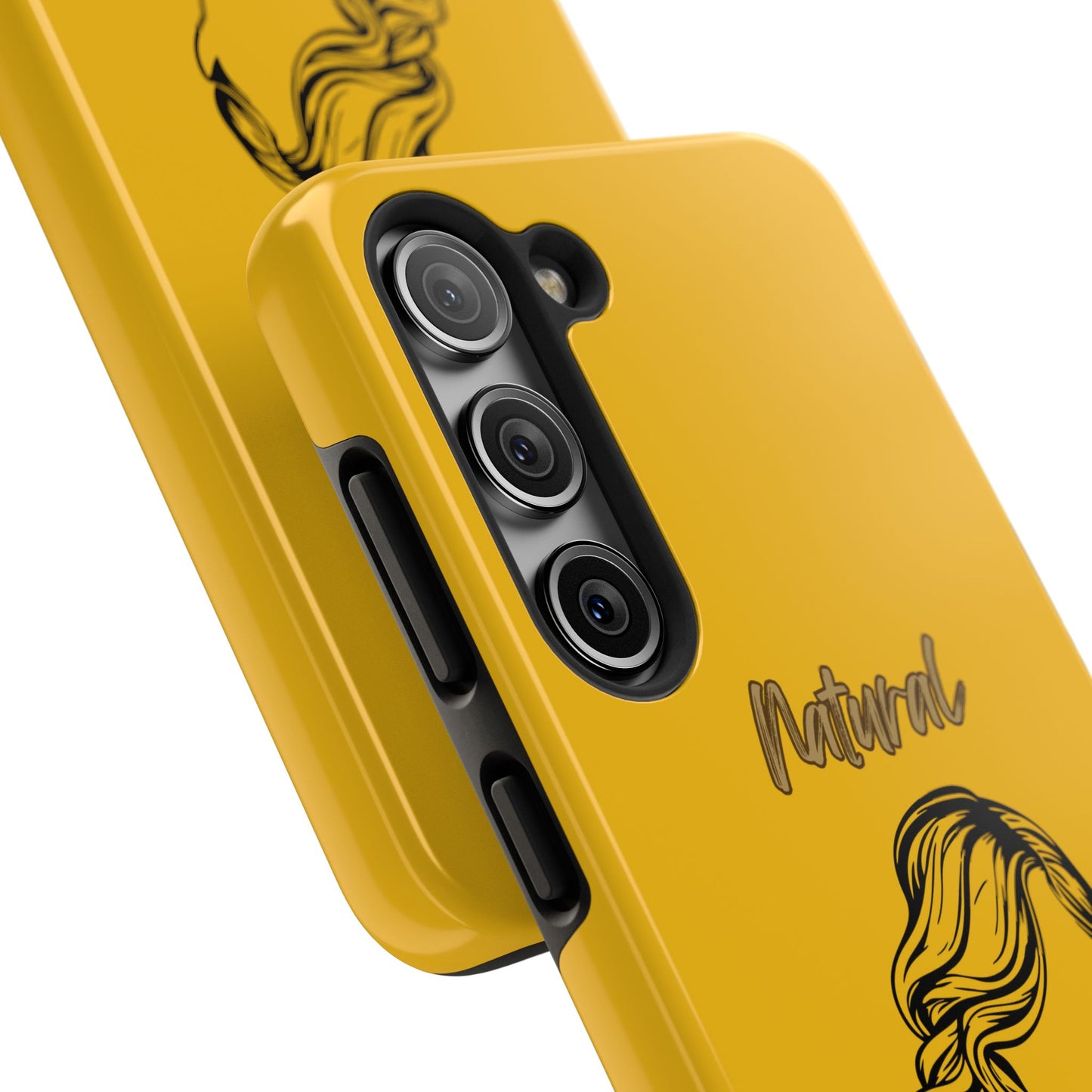Natural Woman Long Curl (BL)Tough Phone Cases YELLOW