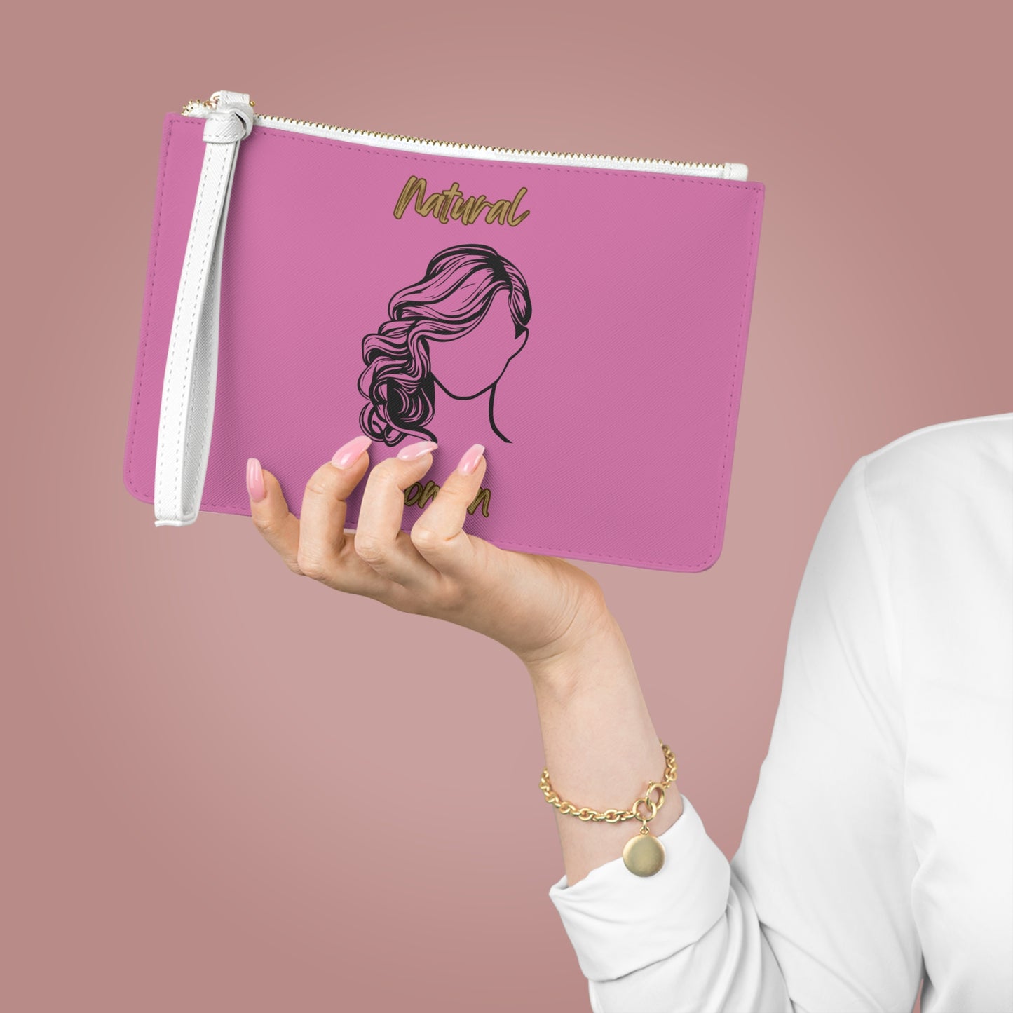Natural Woman Long Curl (BL) Clutch Bag LIGHT PINK