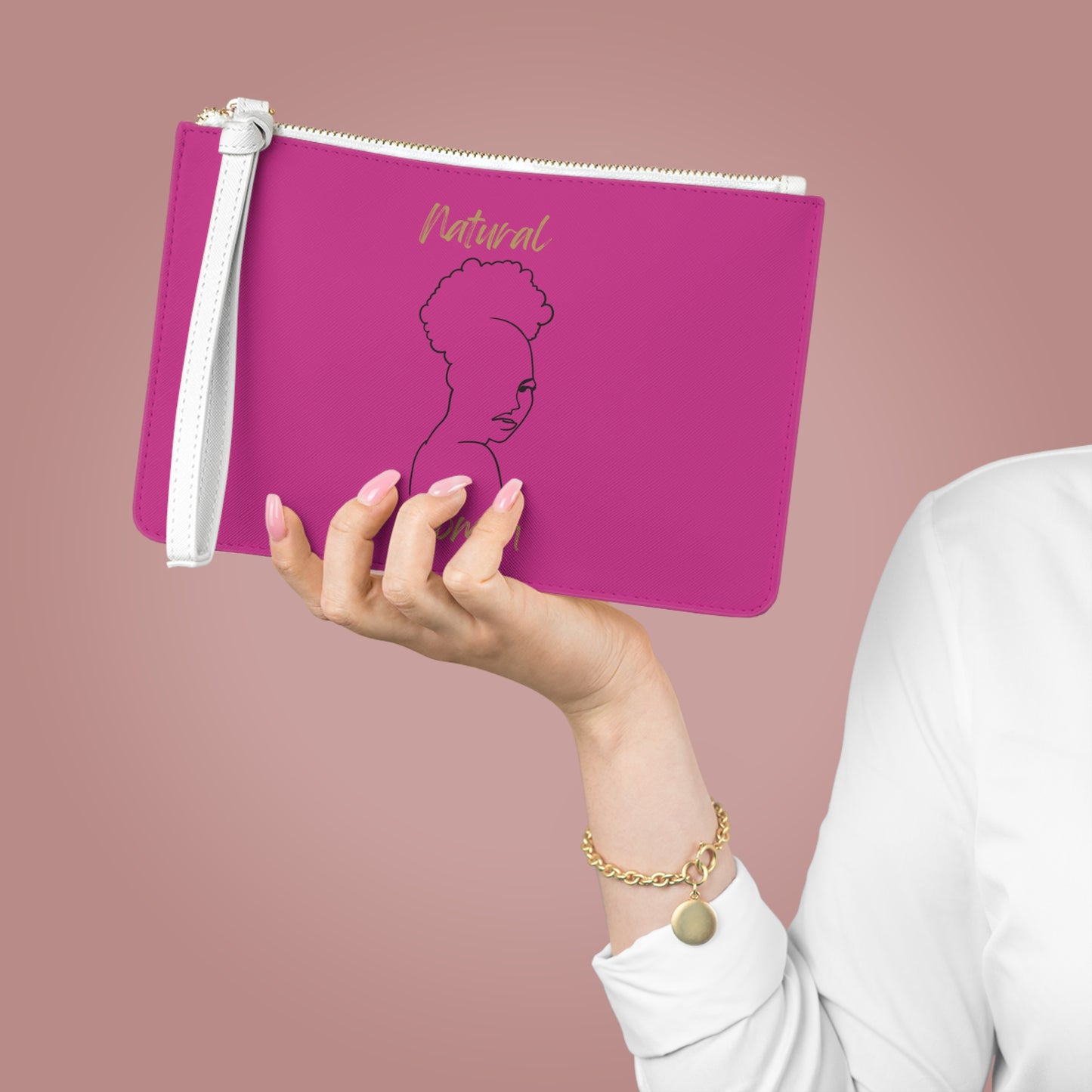 Natural Woman Twist Afro (BL) Clutch Bag PINK