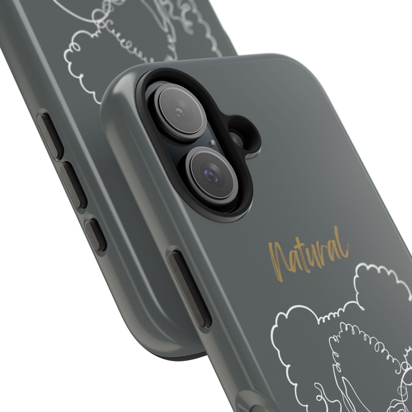 Natural Woman Twin Puffs (WL)Tough Phone Cases DARK GREY