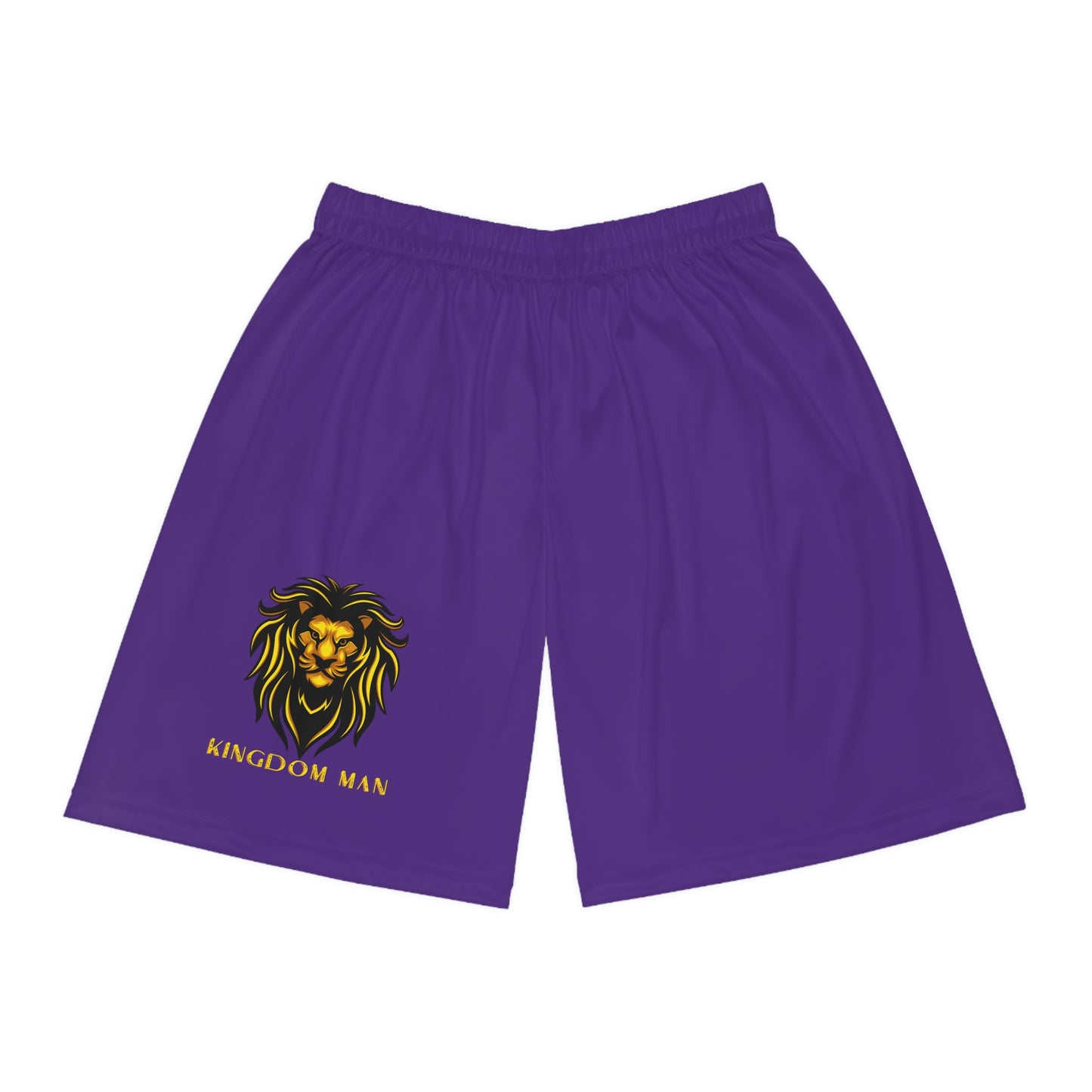 Kingdom Man (Gold) Basketball Shorts PURPLE