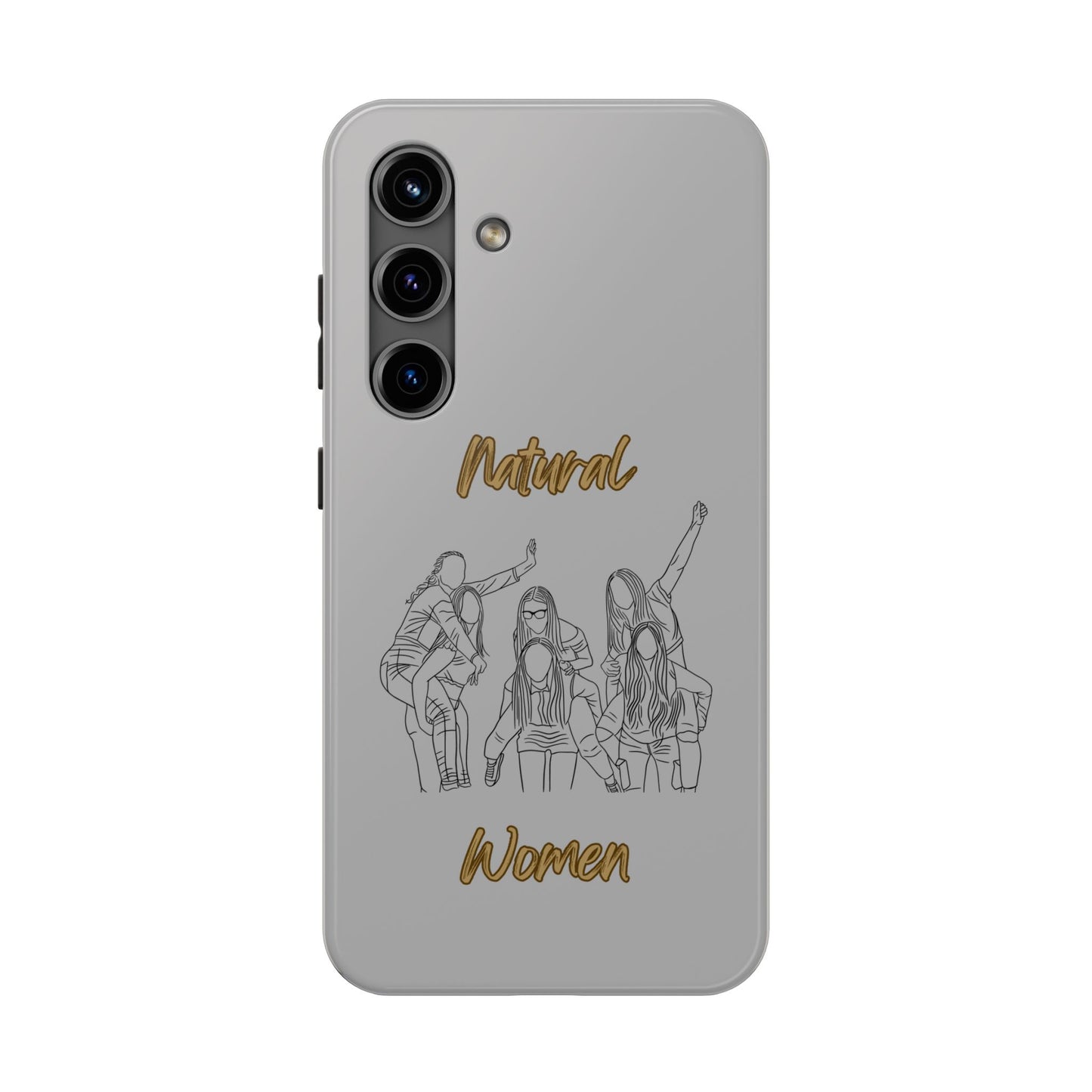 Natural Woman Piggy Back (BL)Tough Phone Cases LIGHT GREY