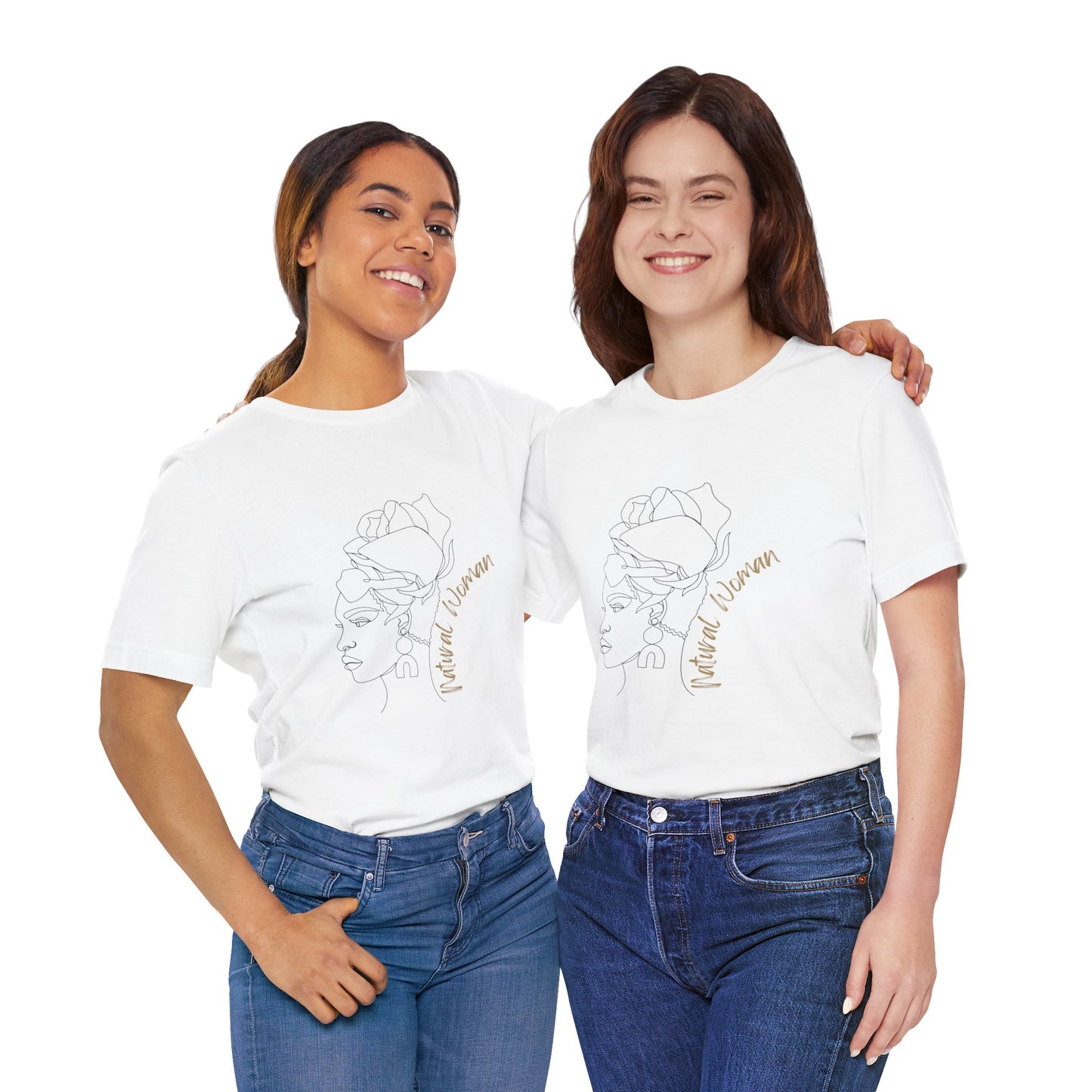 Natural Woman Flower Wrap (BL) Short Sleeve T-Shirt