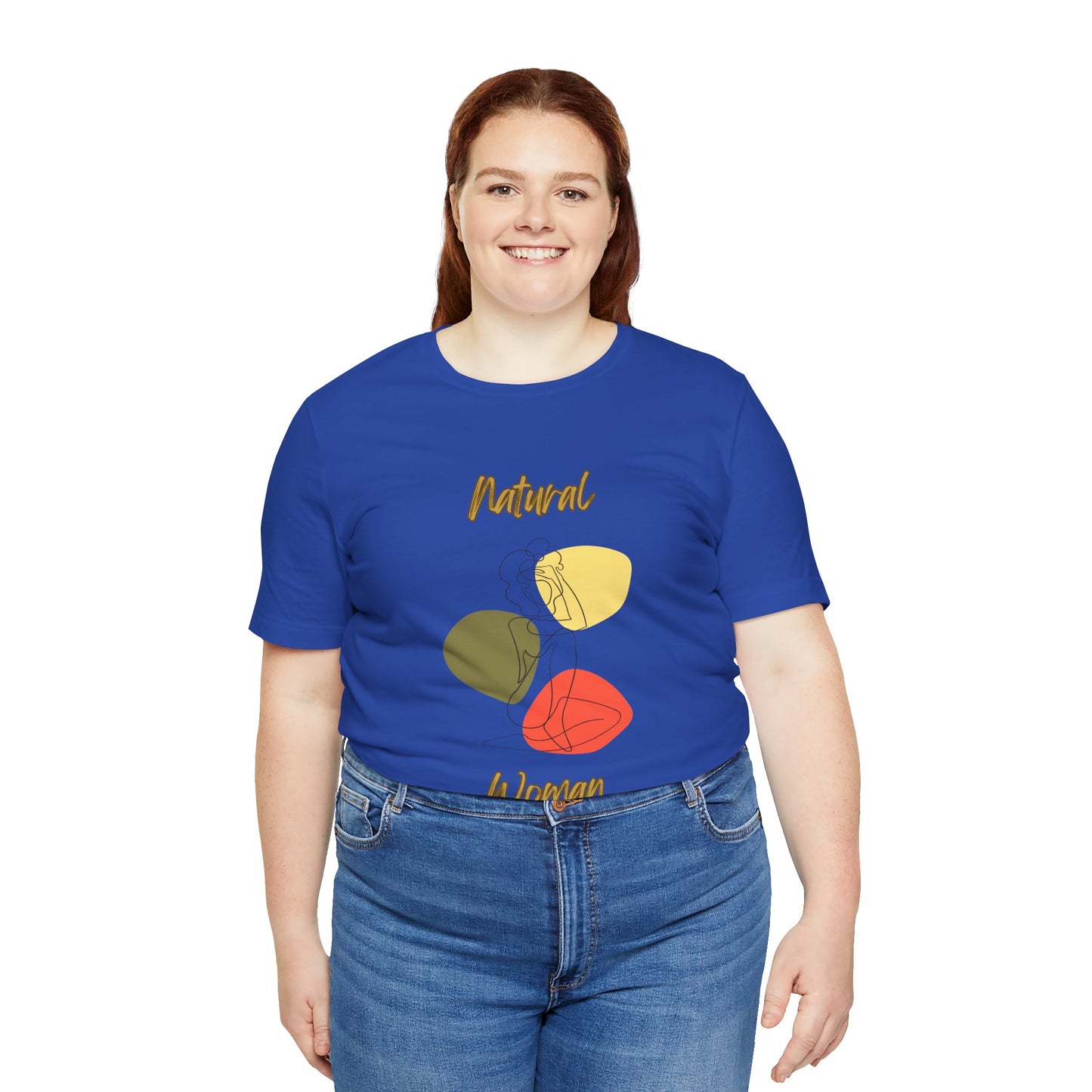 Natural Woman Colorful Pose (BL) Short Sleeve T-Shirt