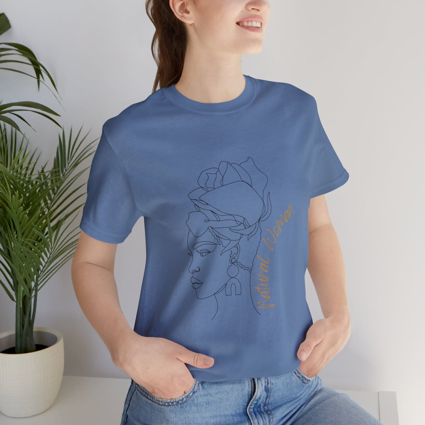 Natural Woman Flower Wrap (BL) Short Sleeve T-Shirt