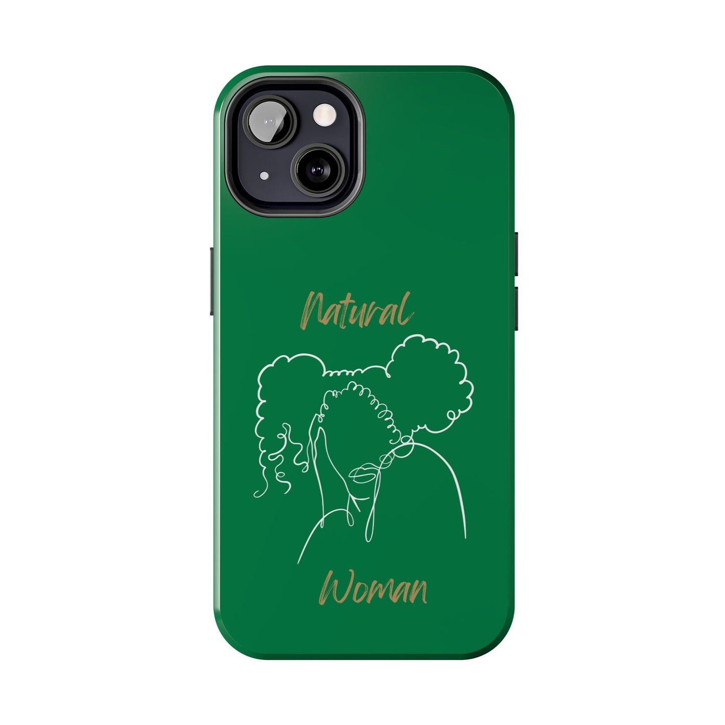Natural Woman Twin Puffs (WL)Tough Phone Cases DARK GREEN