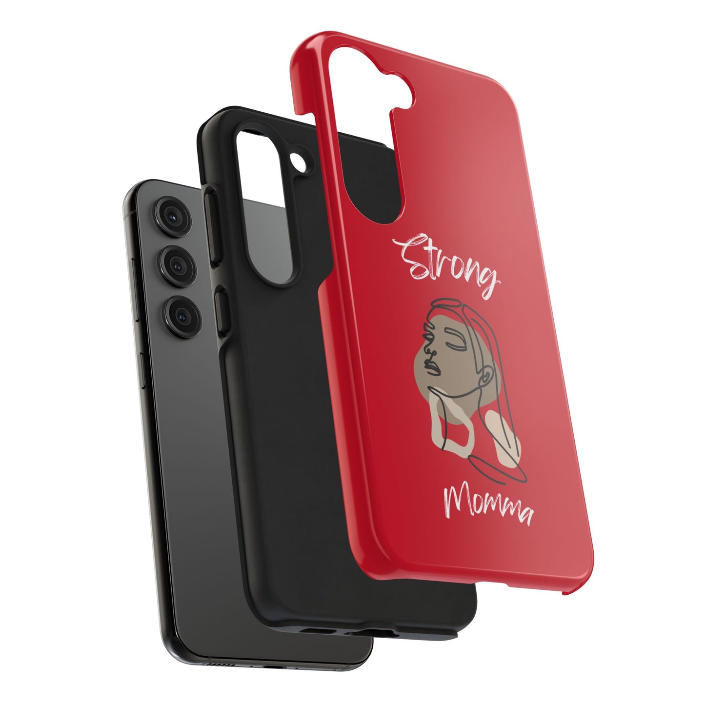 Strong Momma (WL) Tough Phone Cases DARK RED