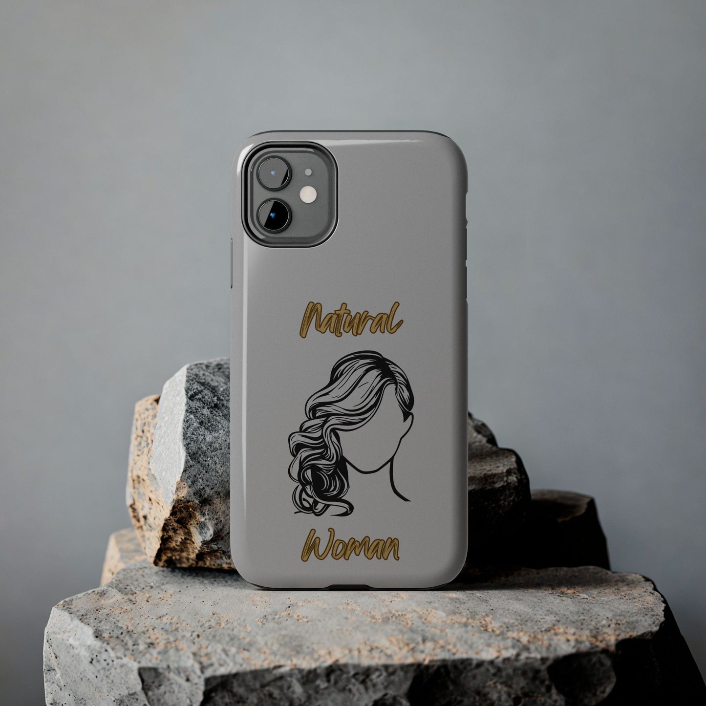 Natural Woman Long Curl (BL)Tough Phone Cases LIGHT GREY