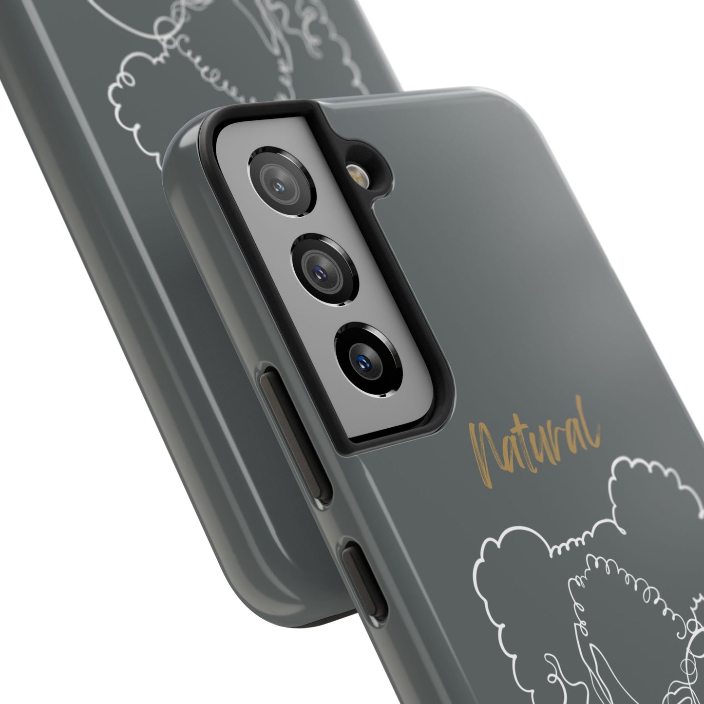 Natural Woman Twin Puffs (WL)Tough Phone Cases DARK GREY