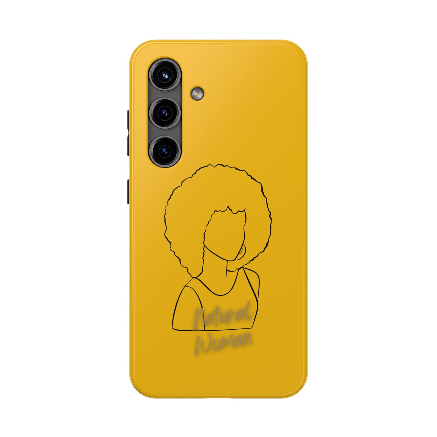 Natural Woman Afro (BL) Tough Phone Case YELLOW