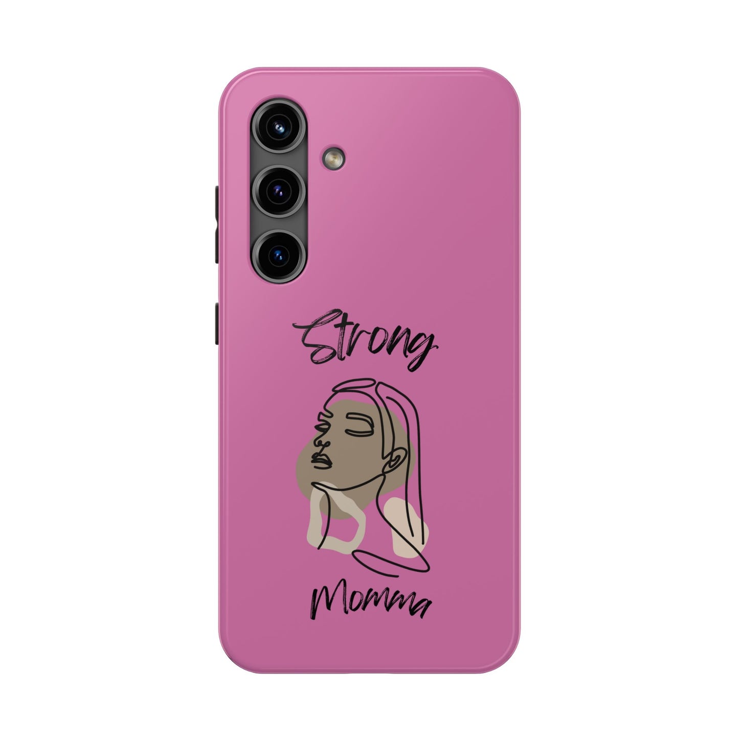 STRONG MOMMA Samsung Galaxy Tough Phone Cases (BL) Light Pink