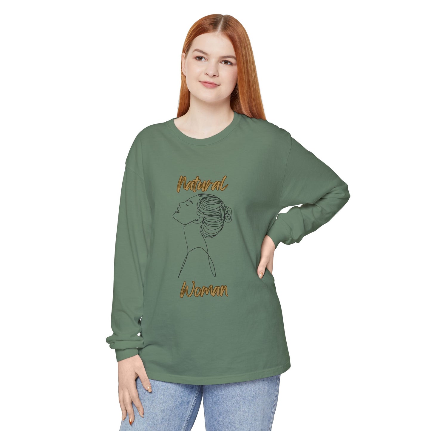Natural Woman Wet Bun (BL) Long Sleeve T-Shirt