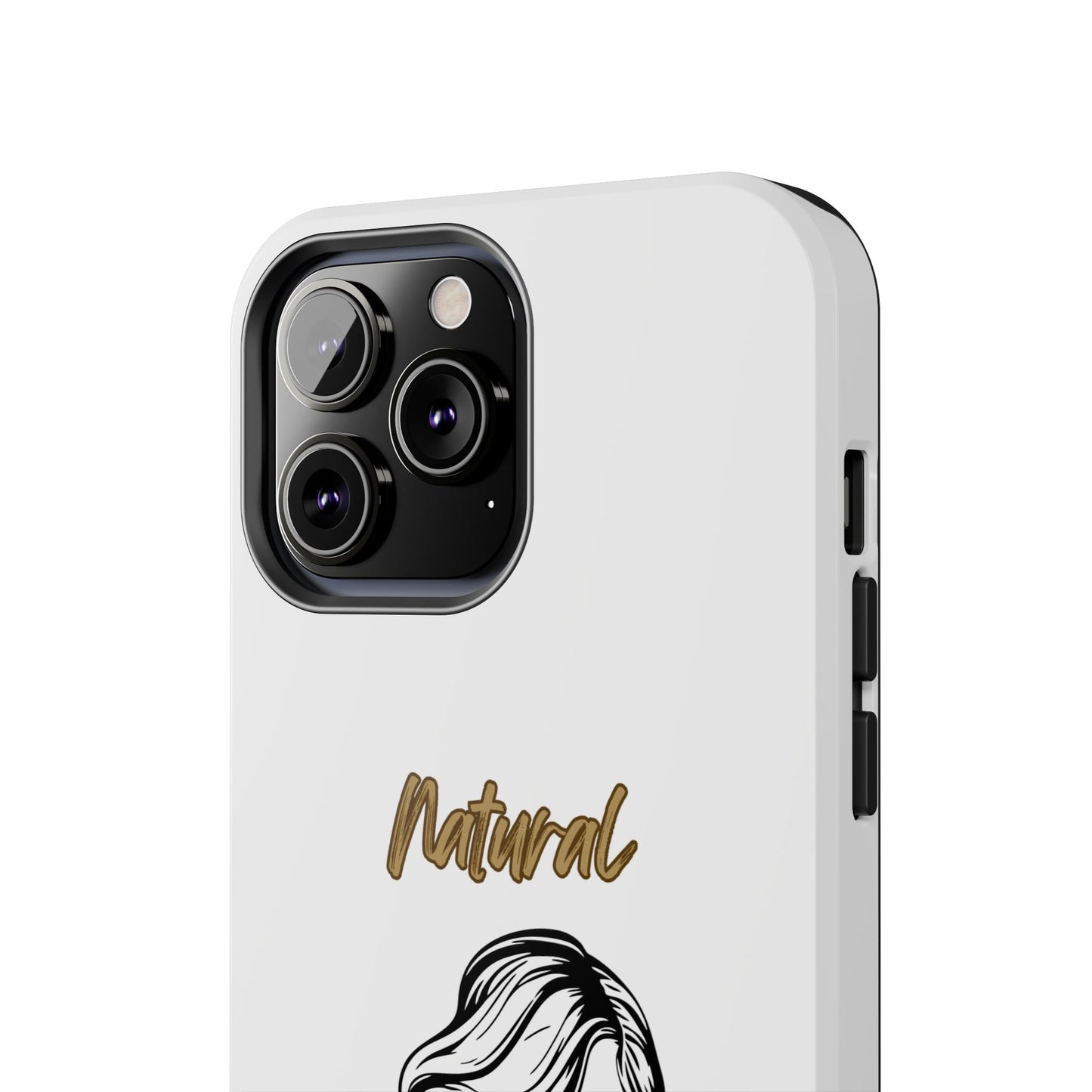 Natural Woman Long Curl (BL)Tough Phone Cases WHITE