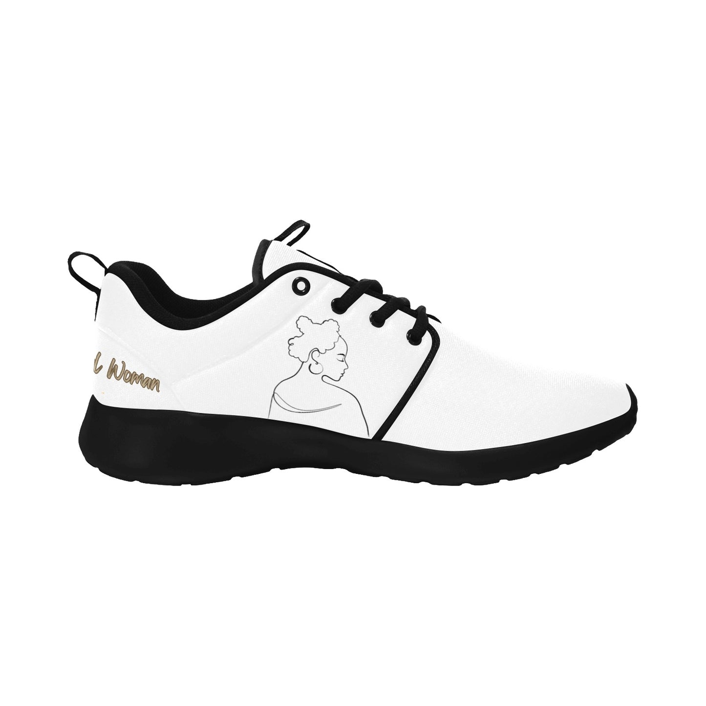 Natural Woman TWISTS (BL) WHITE w/ Black Sole Sneakers